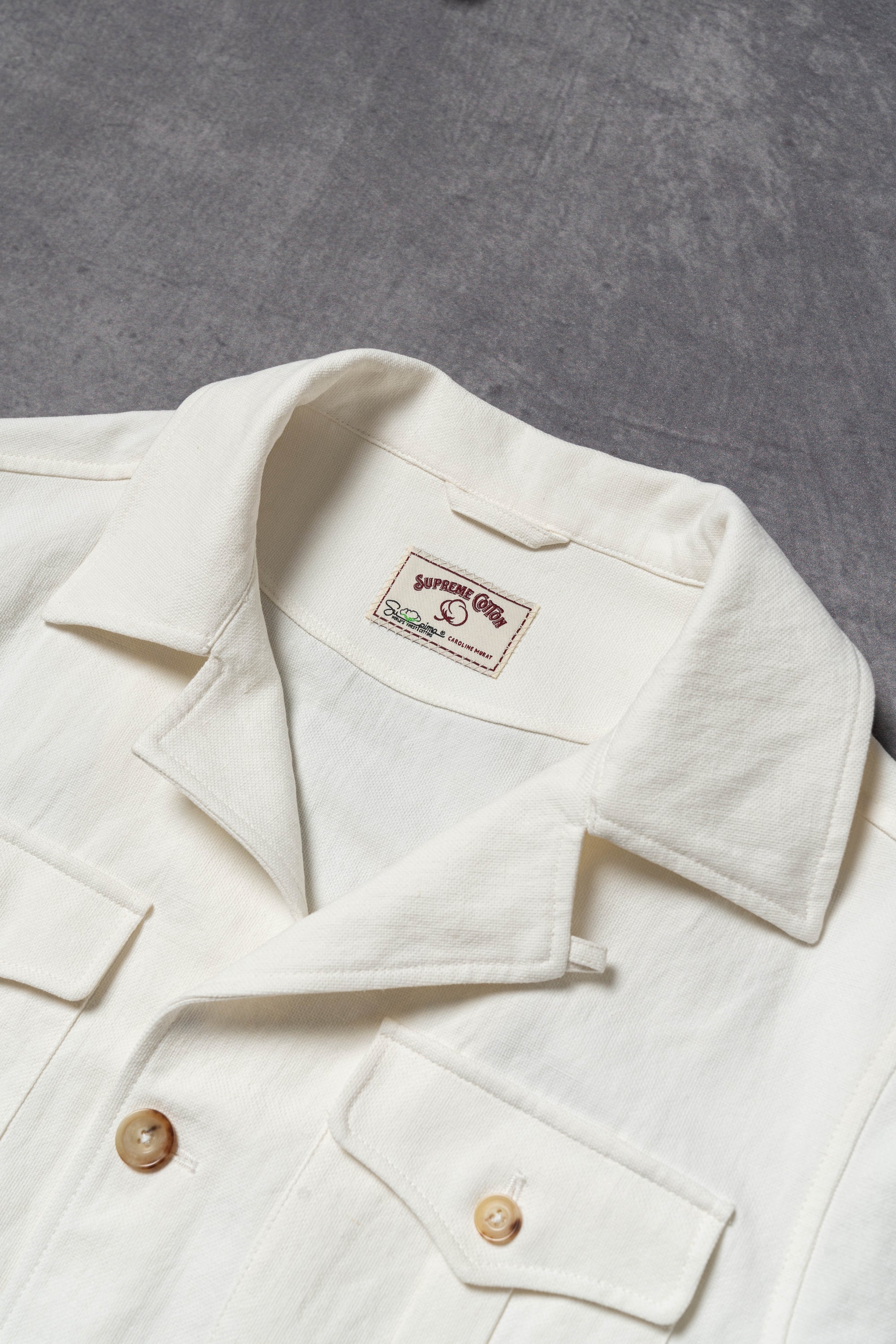 Beige Linen Cotton Safari Jacket