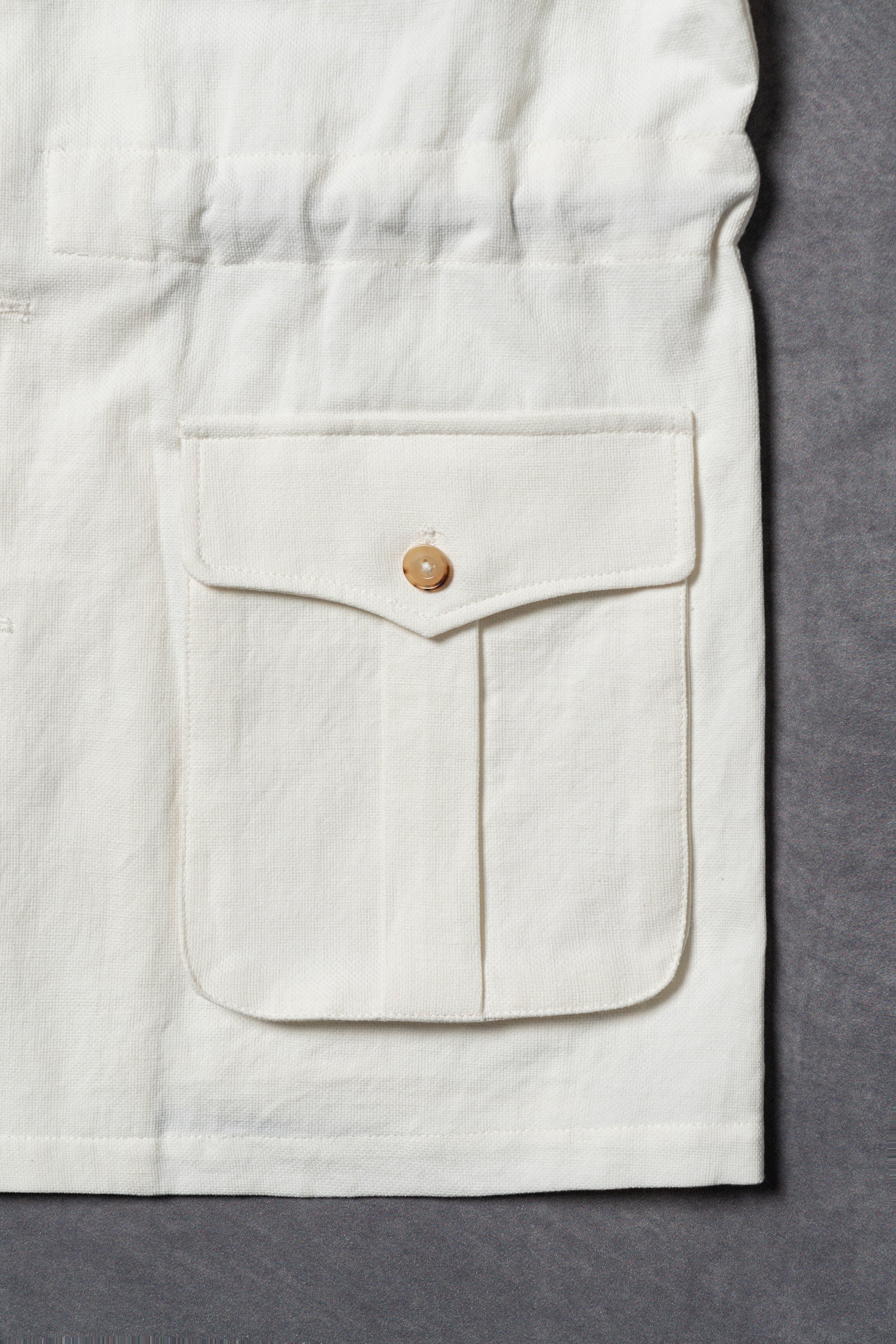 Beige Linen Cotton Safari Jacket