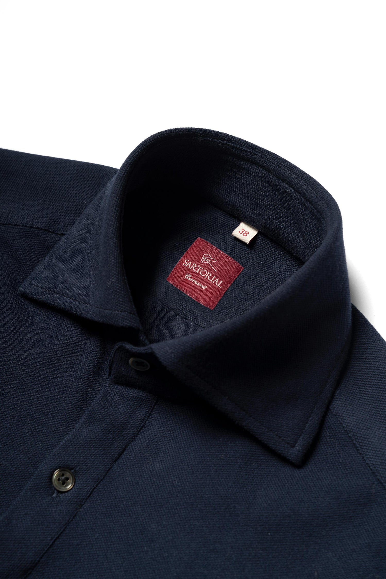 Navy Cotton Blending Polo Shirt #2231
