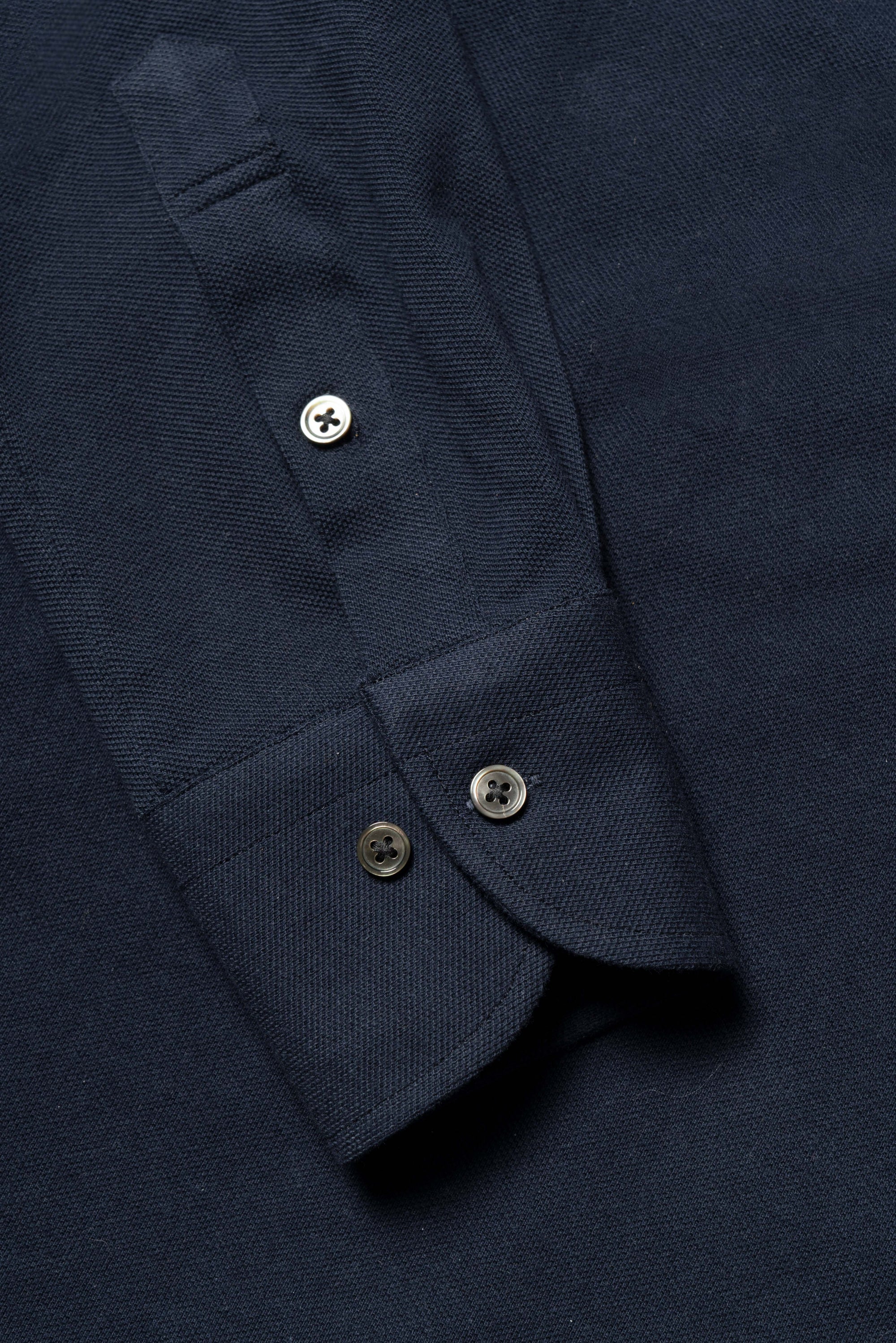 Navy Cotton Blending Polo Shirt #2231