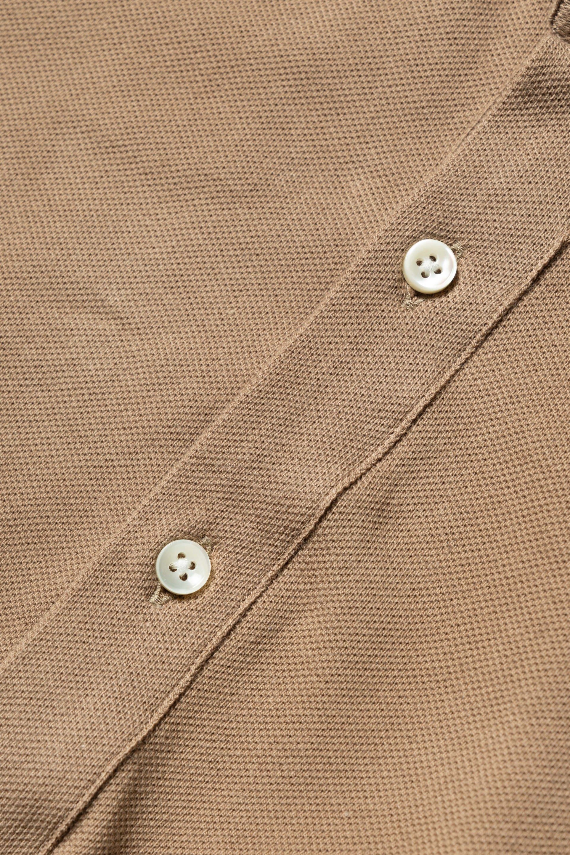 Camel Cotton Blending Polo Shirt #2215