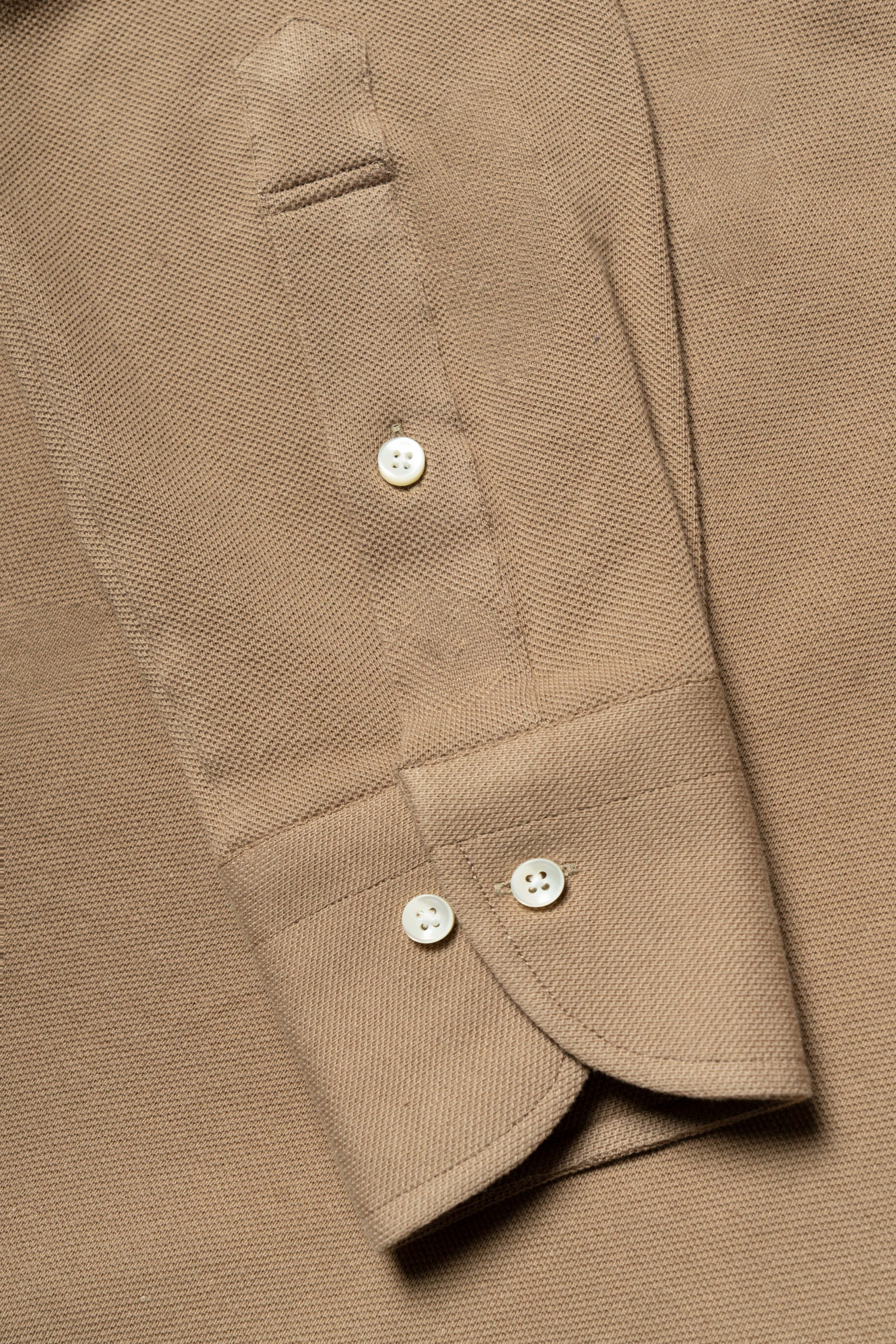 Camel Cotton Blending Polo Shirt #2215