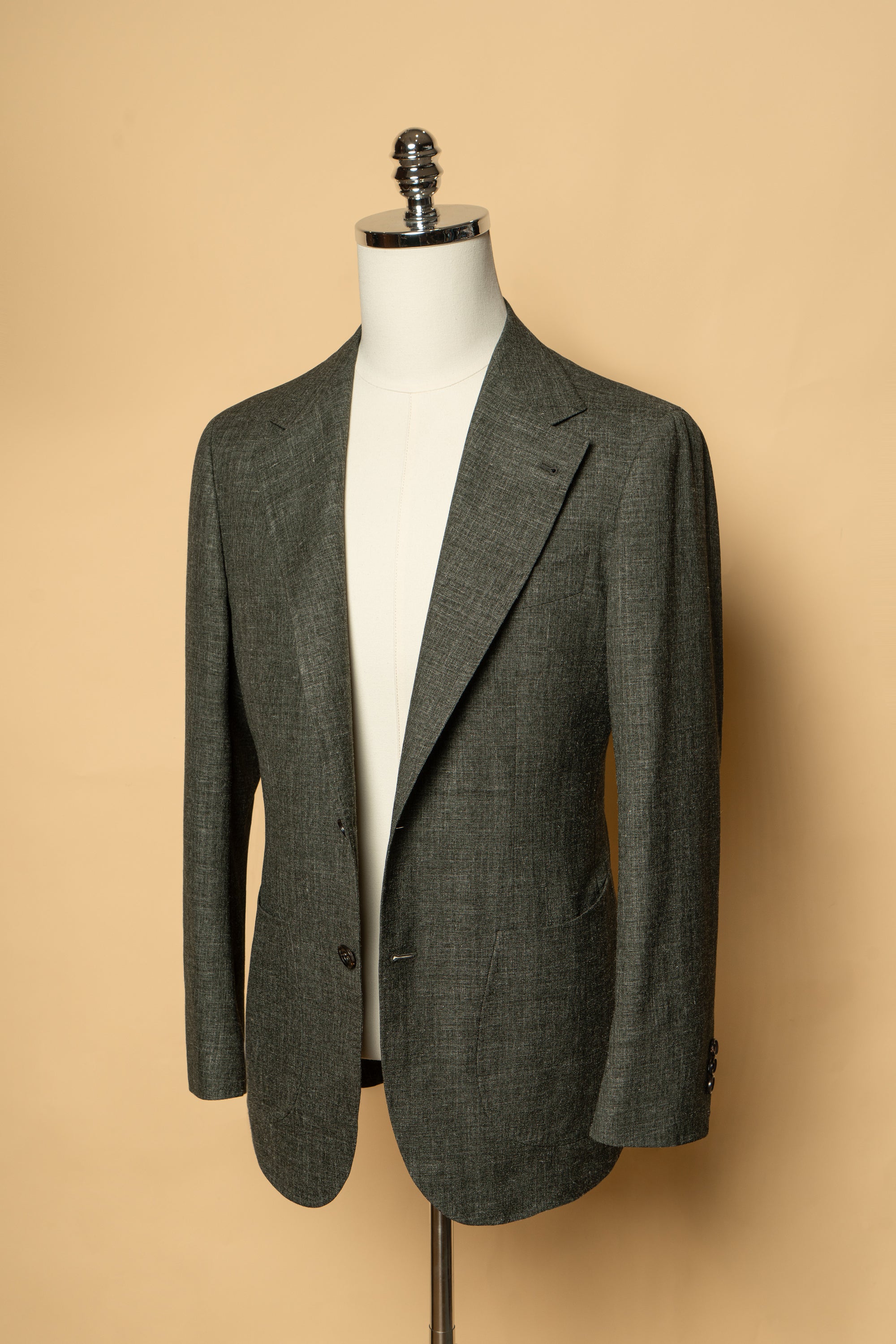 MTO Stone Green Wool Silk Nettle Jacket #806