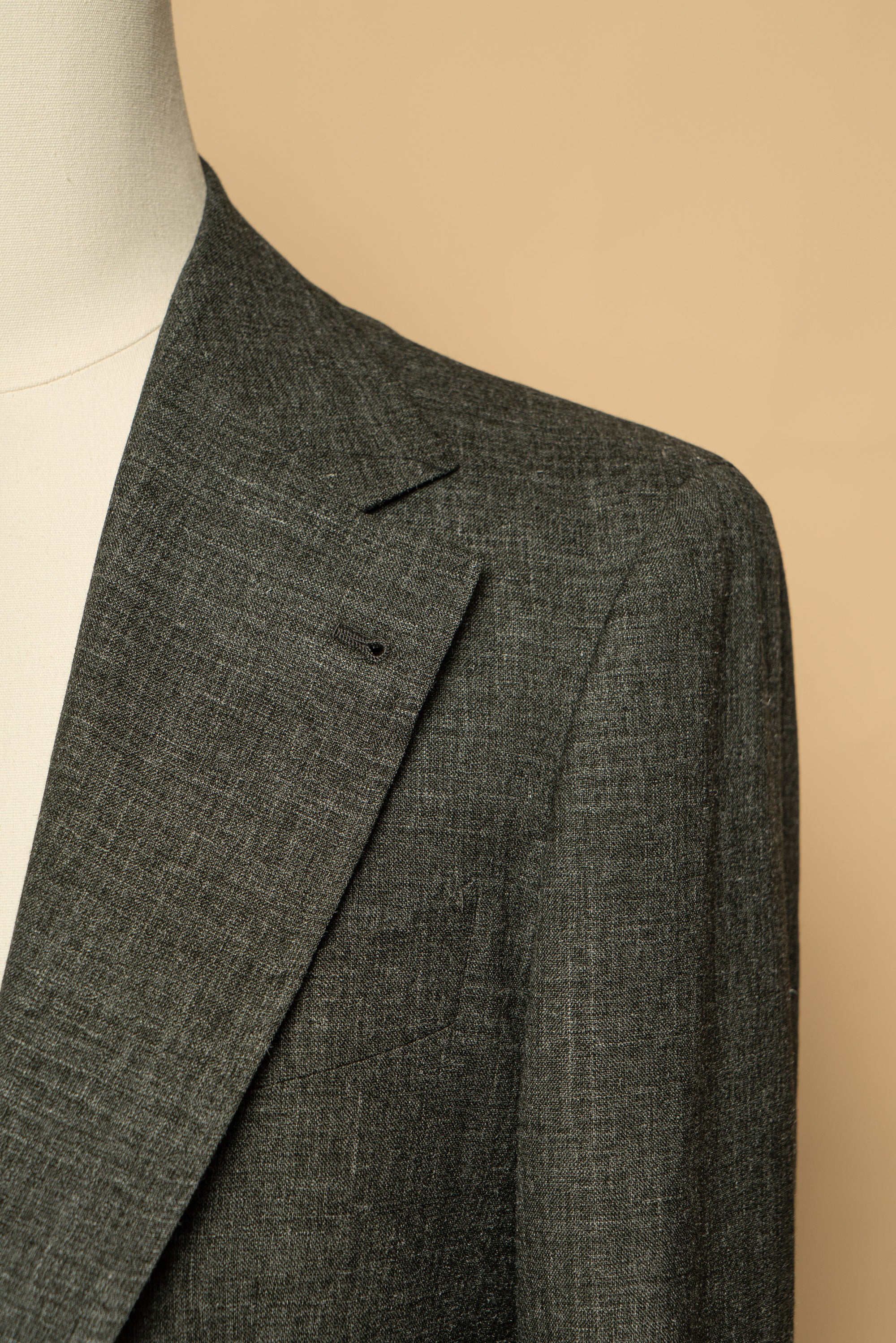 MTO Stone Green Wool Silk Nettle Jacket #806