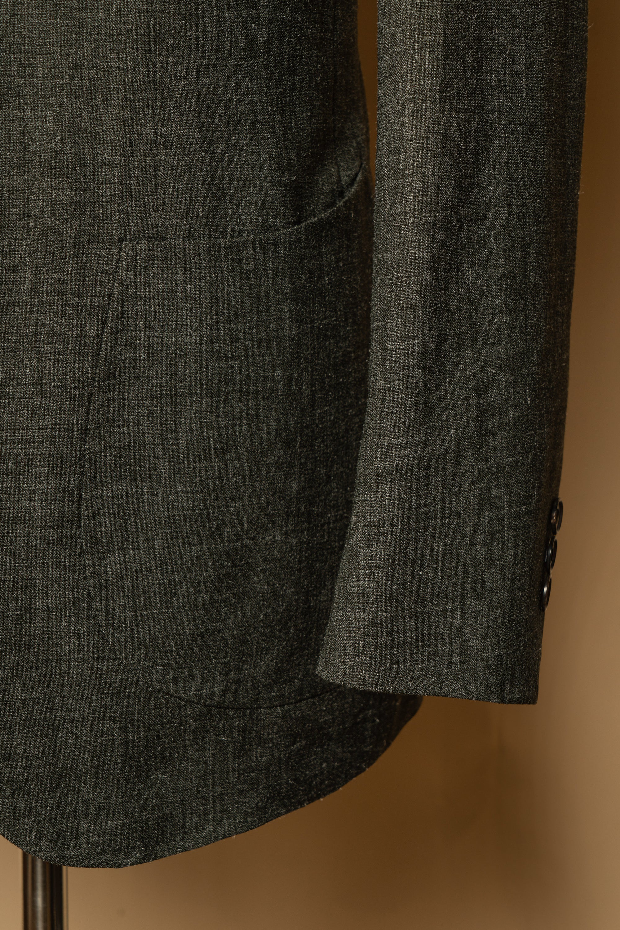 MTO Stone Green Wool Silk Nettle Jacket #806