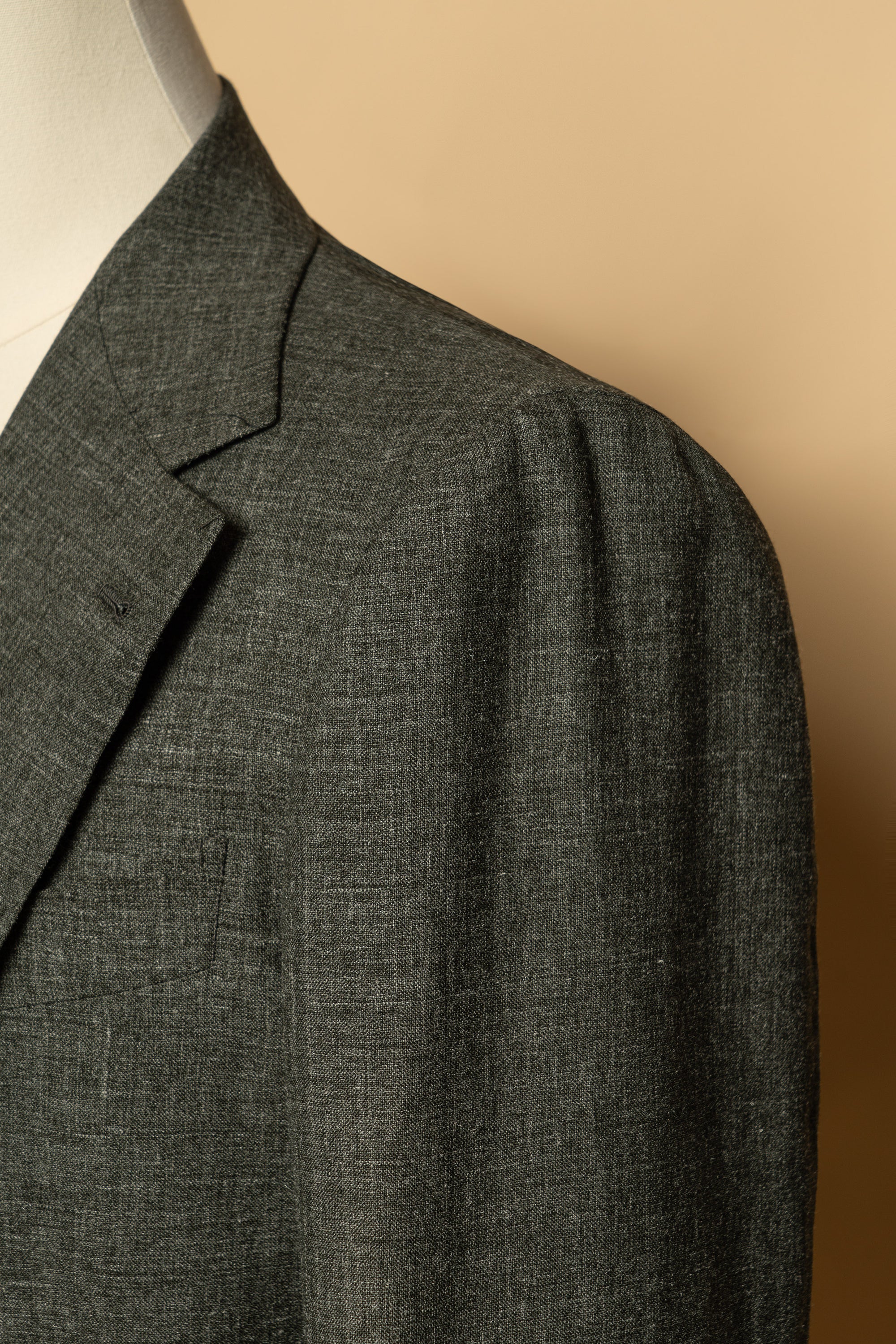 MTO Stone Green Wool Silk Nettle Jacket #806