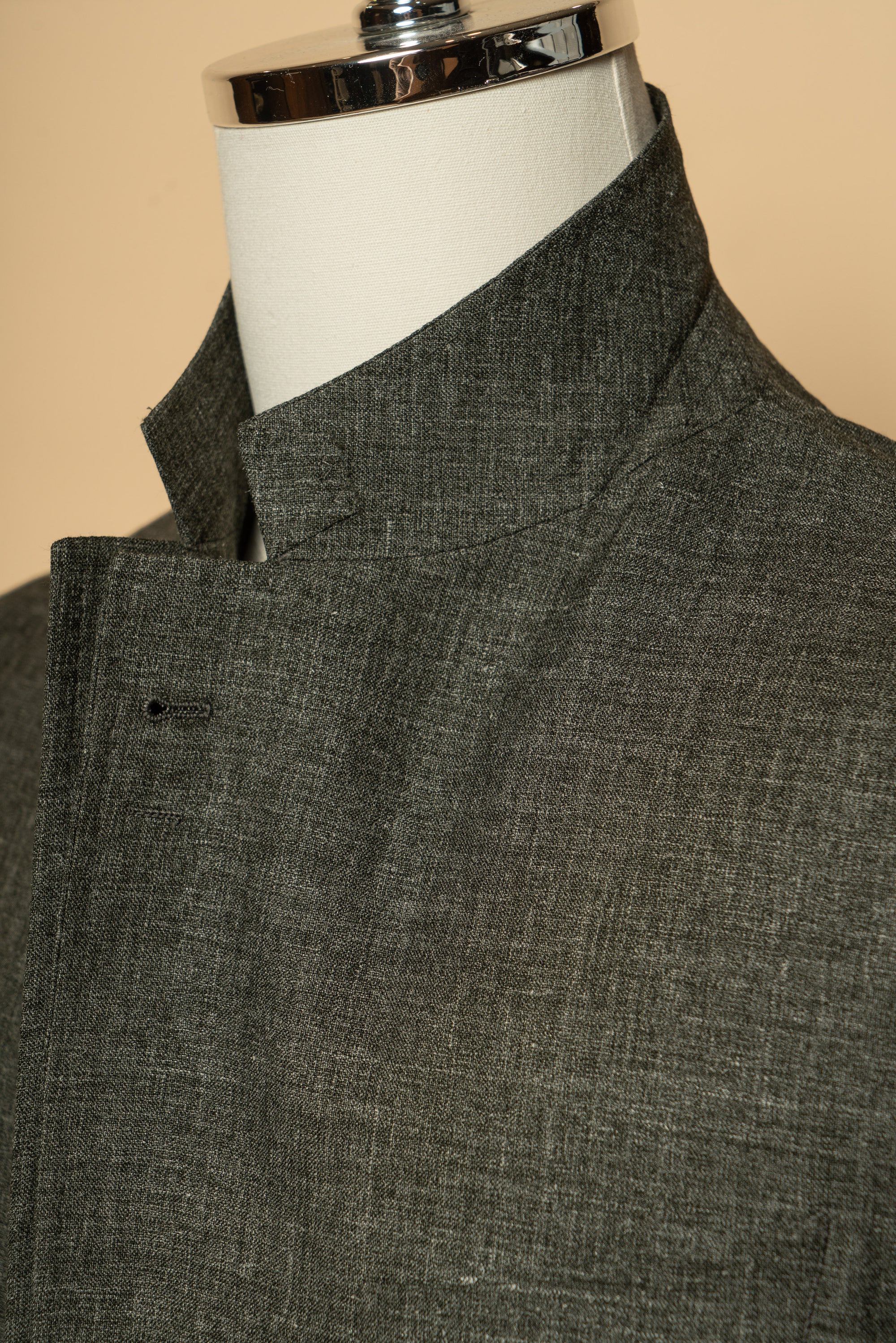 MTO Stone Green Wool Silk Nettle Jacket #806