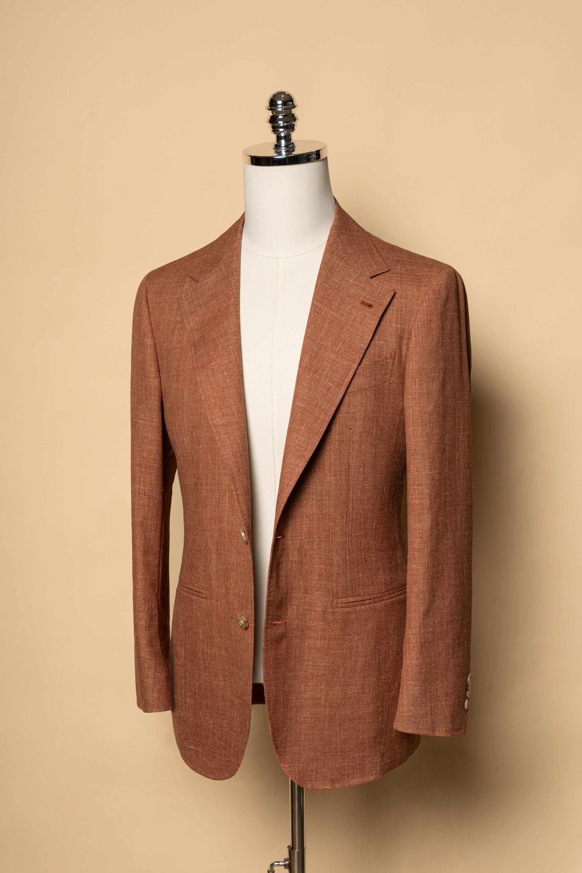 MTO Tangerine Melange Wool Silk Nettle Jacket #808