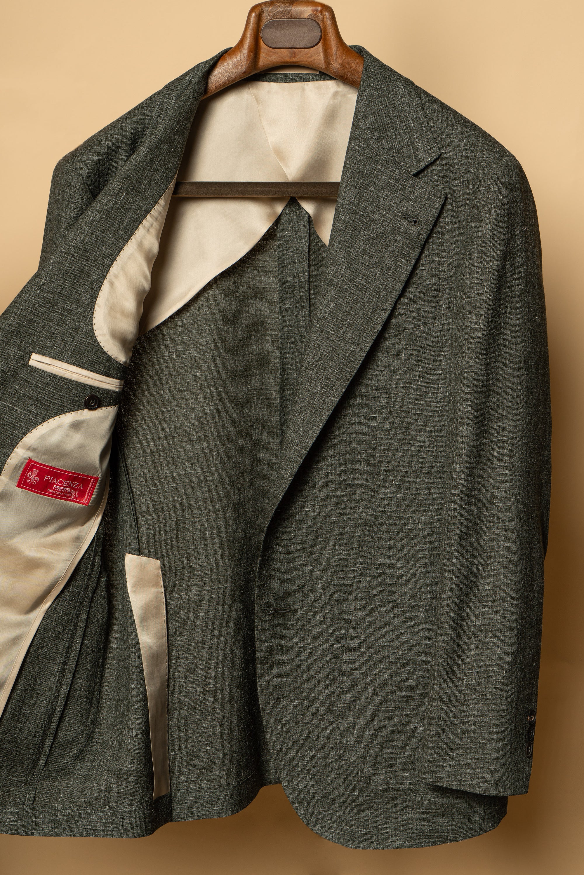 MTO Stone Green Wool Silk Nettle Jacket #806