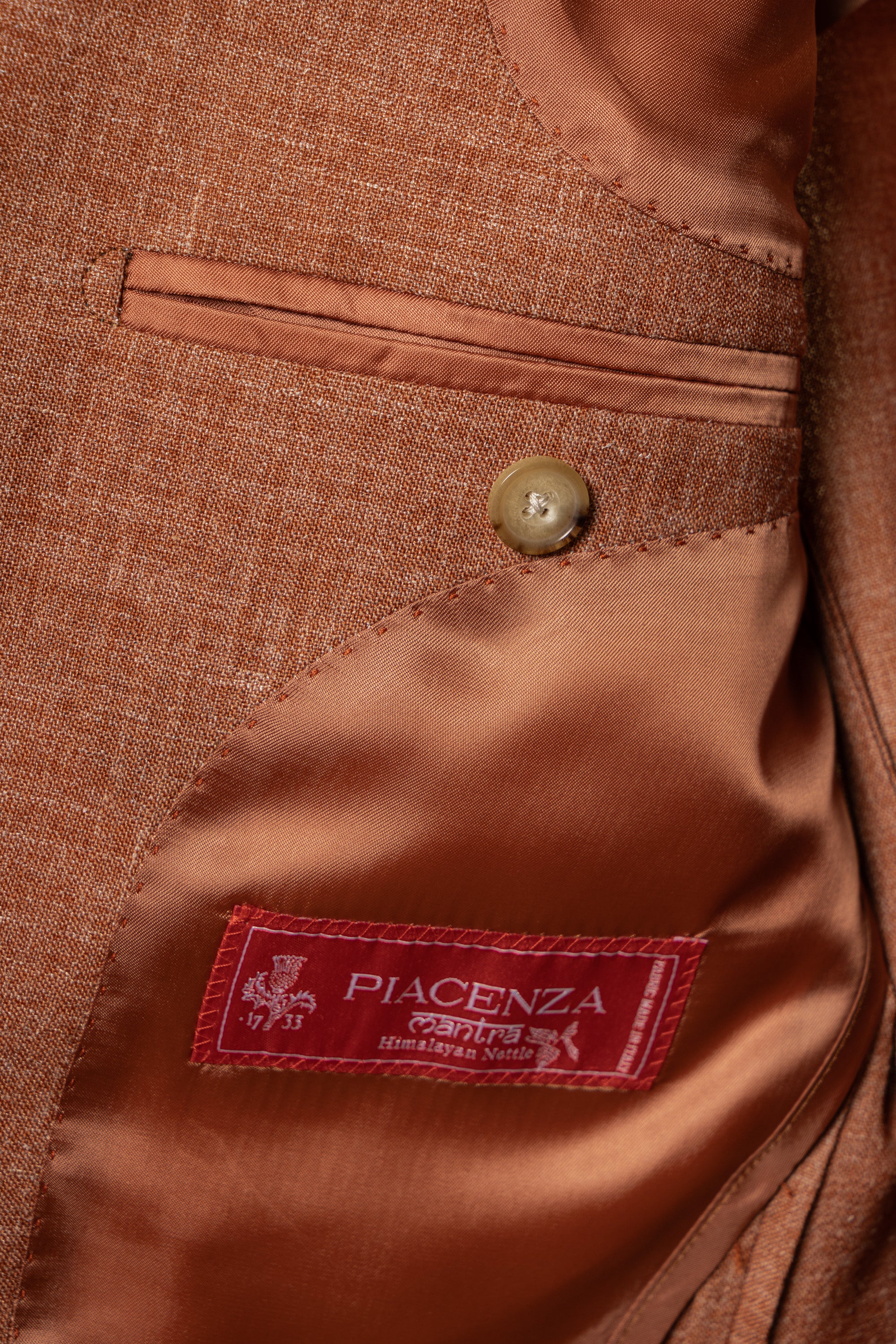 MTO Tangerine Melange Wool Silk Nettle Jacket #808