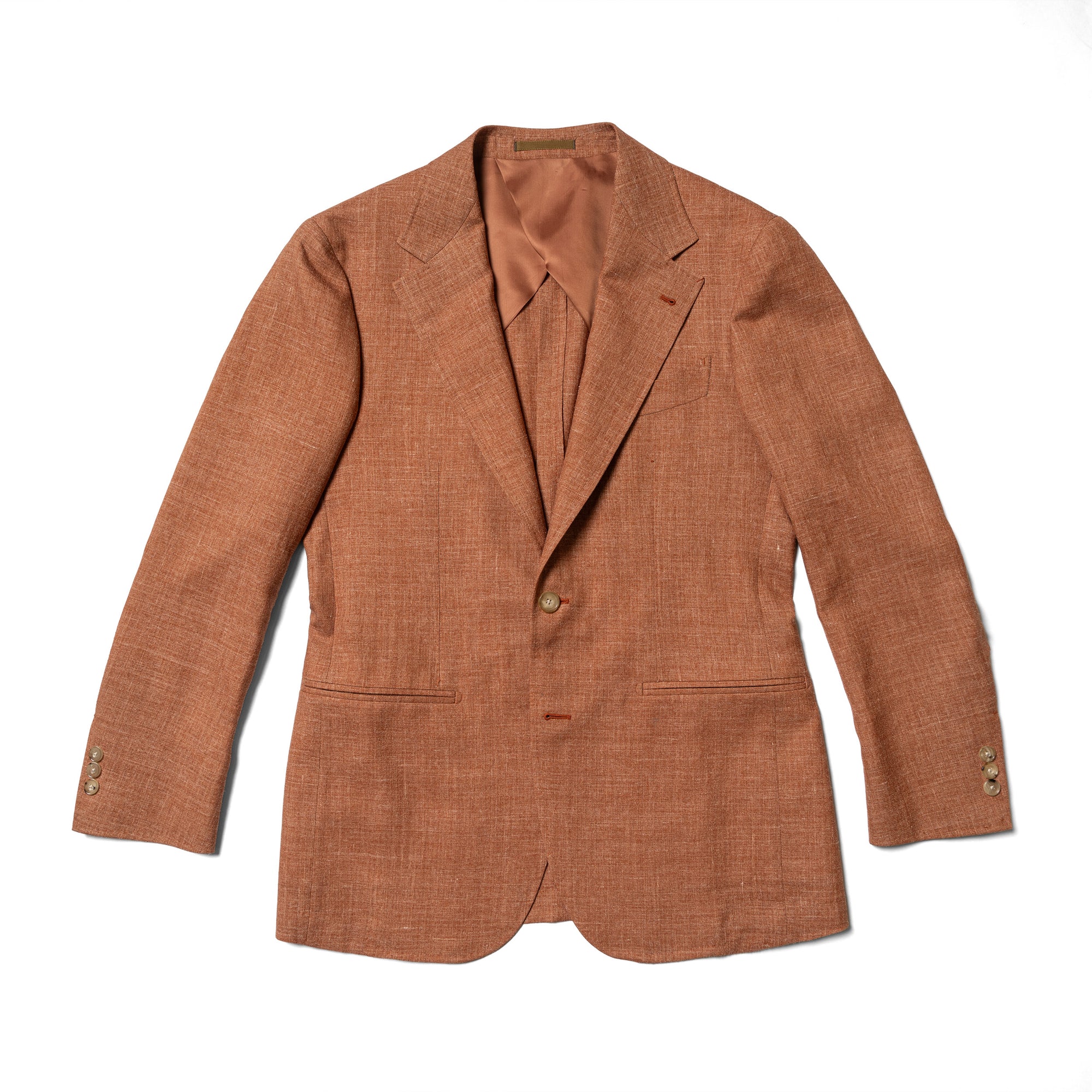 MTO Tangerine Melange Wool Silk Nettle Jacket #808