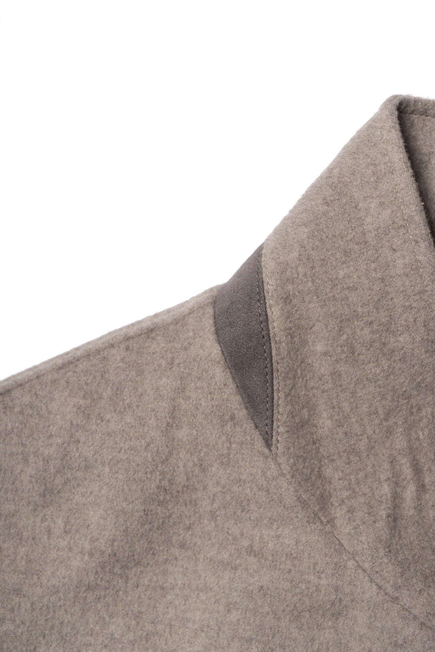 Taupe Wool Silk Flannel Teba Jacket #430
