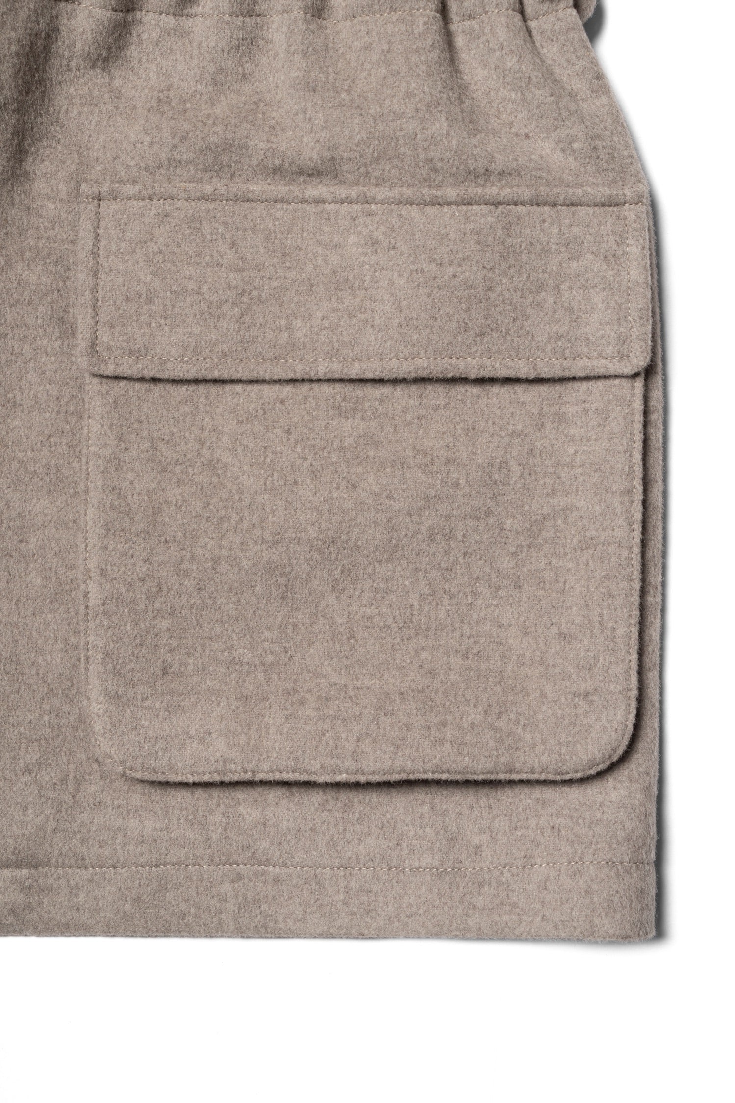 Taupe Wool Silk Flannel Teba Jacket #430