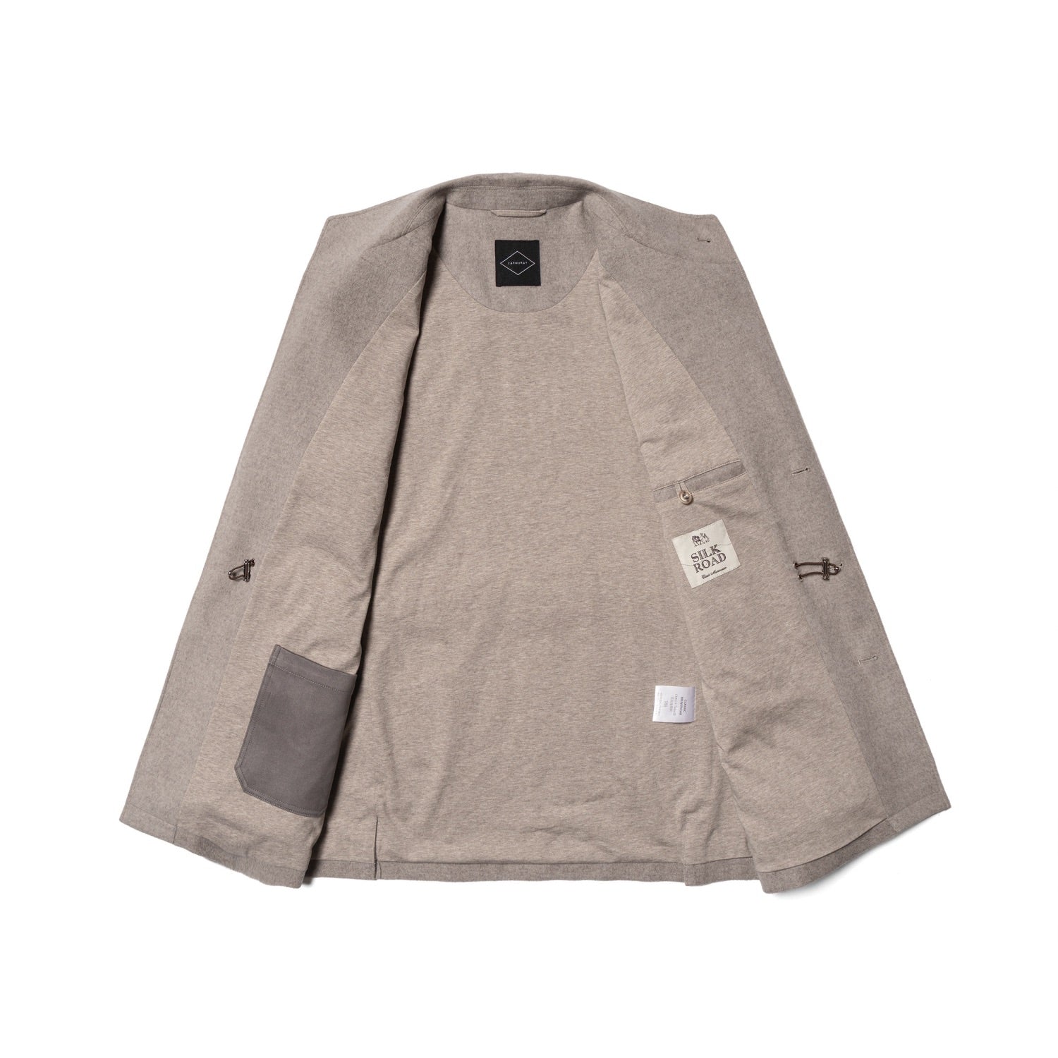 Taupe Wool Silk Flannel Teba Jacket #430