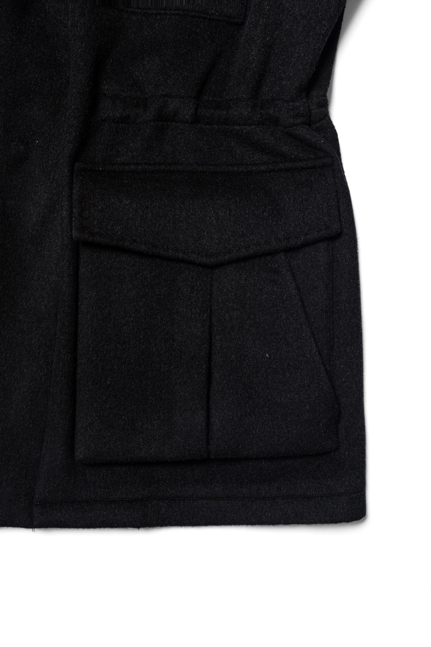 Black Wool Silk M65 Jacket #377