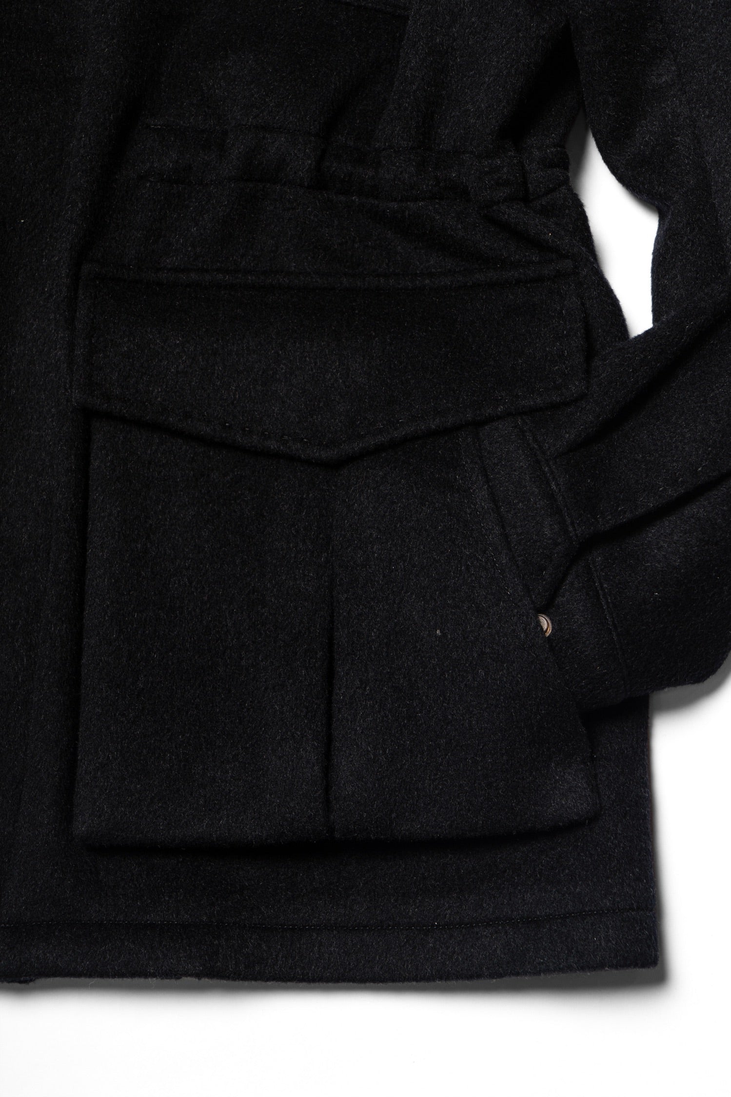 Black Wool Silk M65 Jacket #377