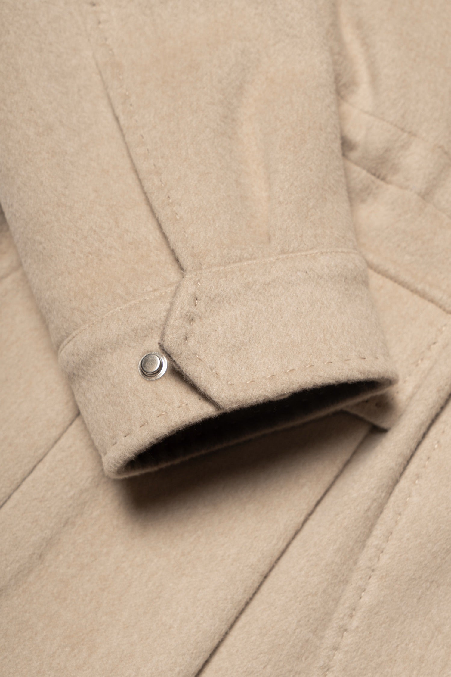 Beige Camel Wool Silk M65 Jacket #329