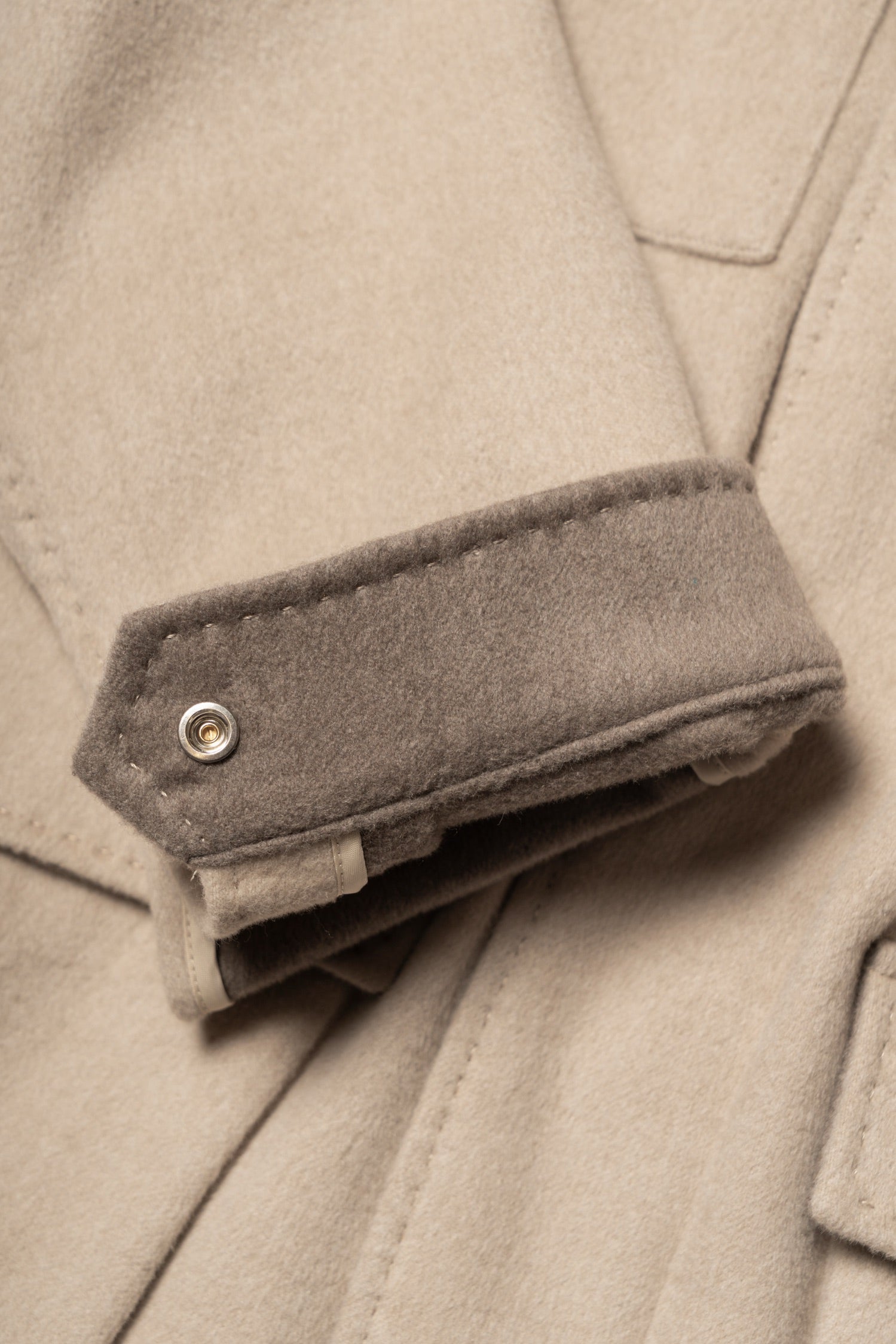 Beige Camel Wool Silk M65 Jacket #329