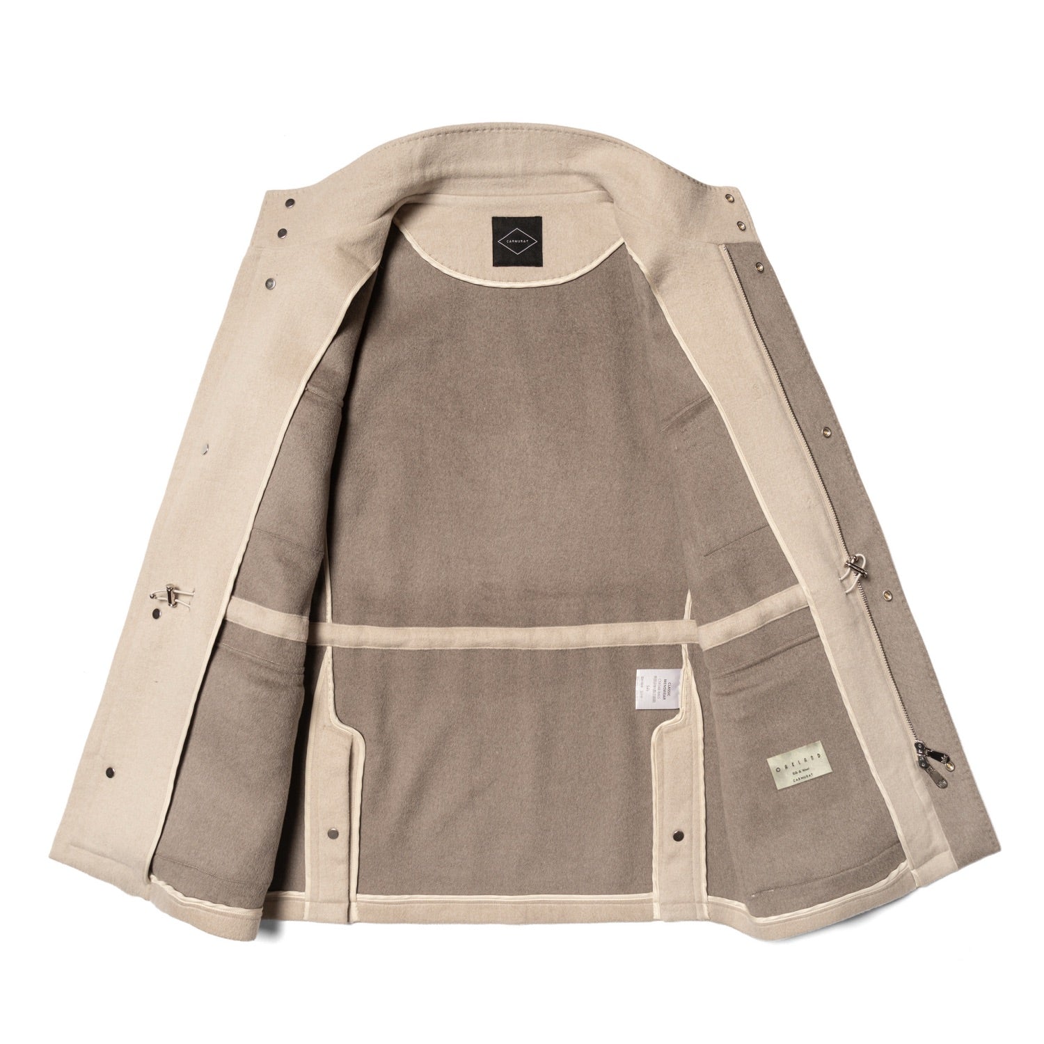 Beige Camel Wool Silk M65 Jacket #329