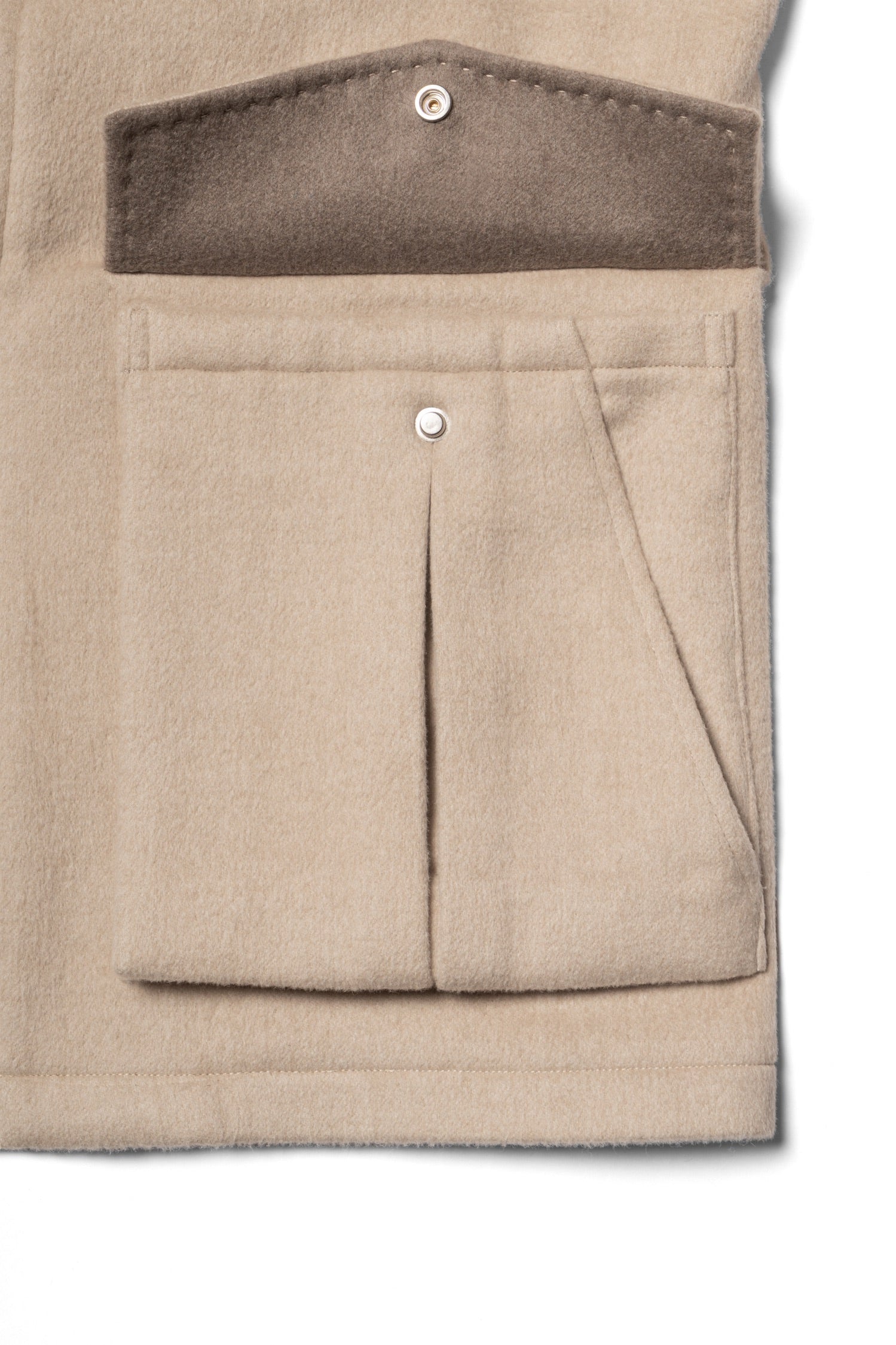 Beige Camel Wool Silk M65 Jacket #329
