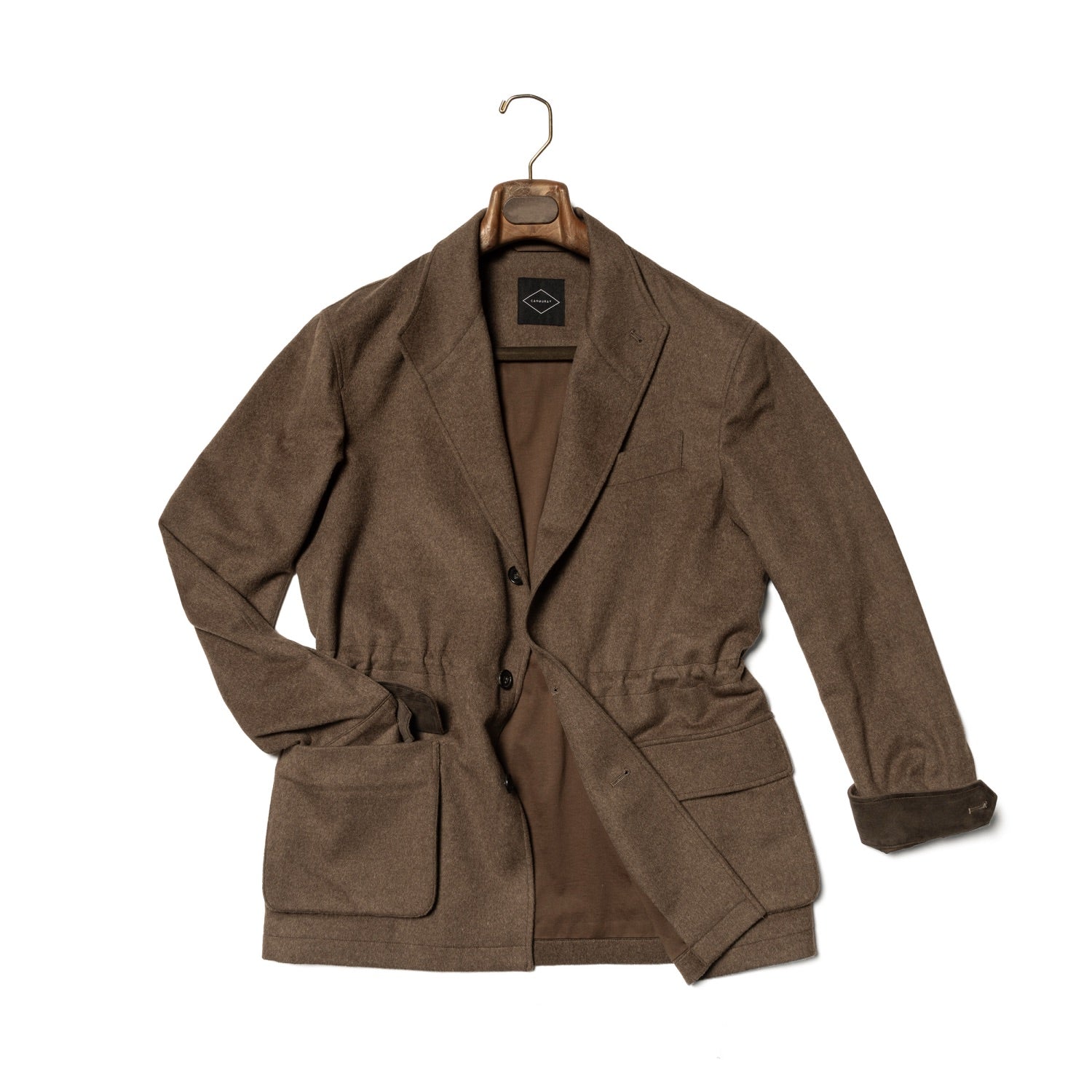Tobacco Wool Silk Flannel Teba Jacket #433