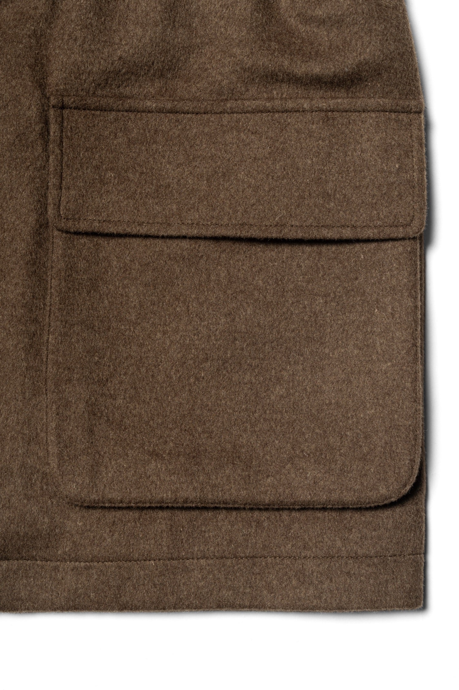 Tobacco Wool Silk Flannel Teba Jacket #433