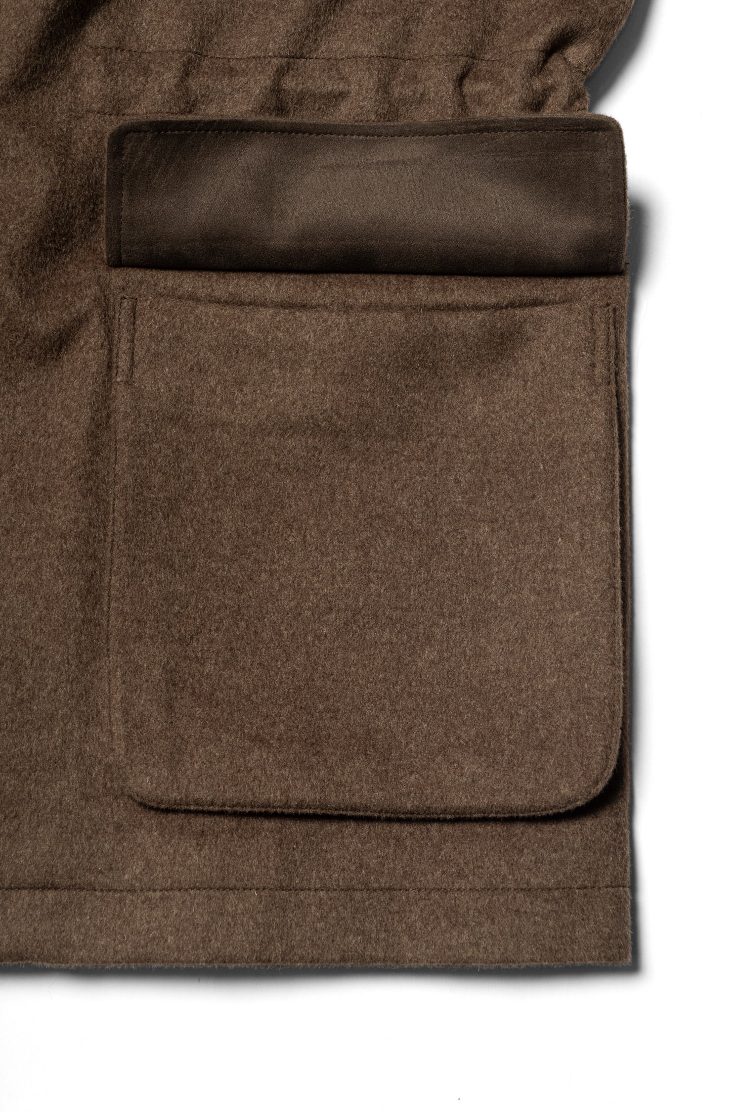 Tobacco Wool Silk Flannel Teba Jacket #433