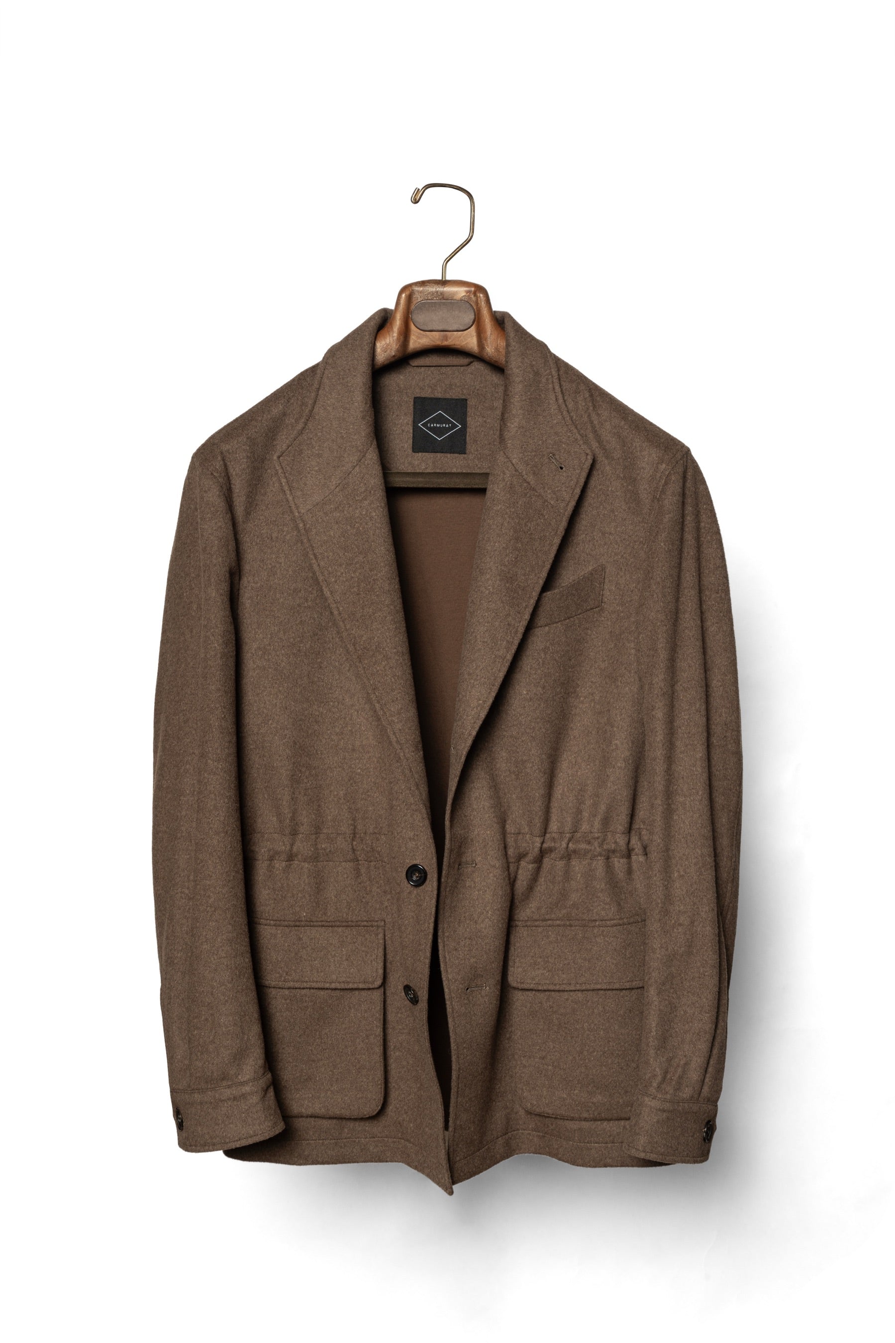 Tobacco Wool Silk Flannel Teba Jacket #433