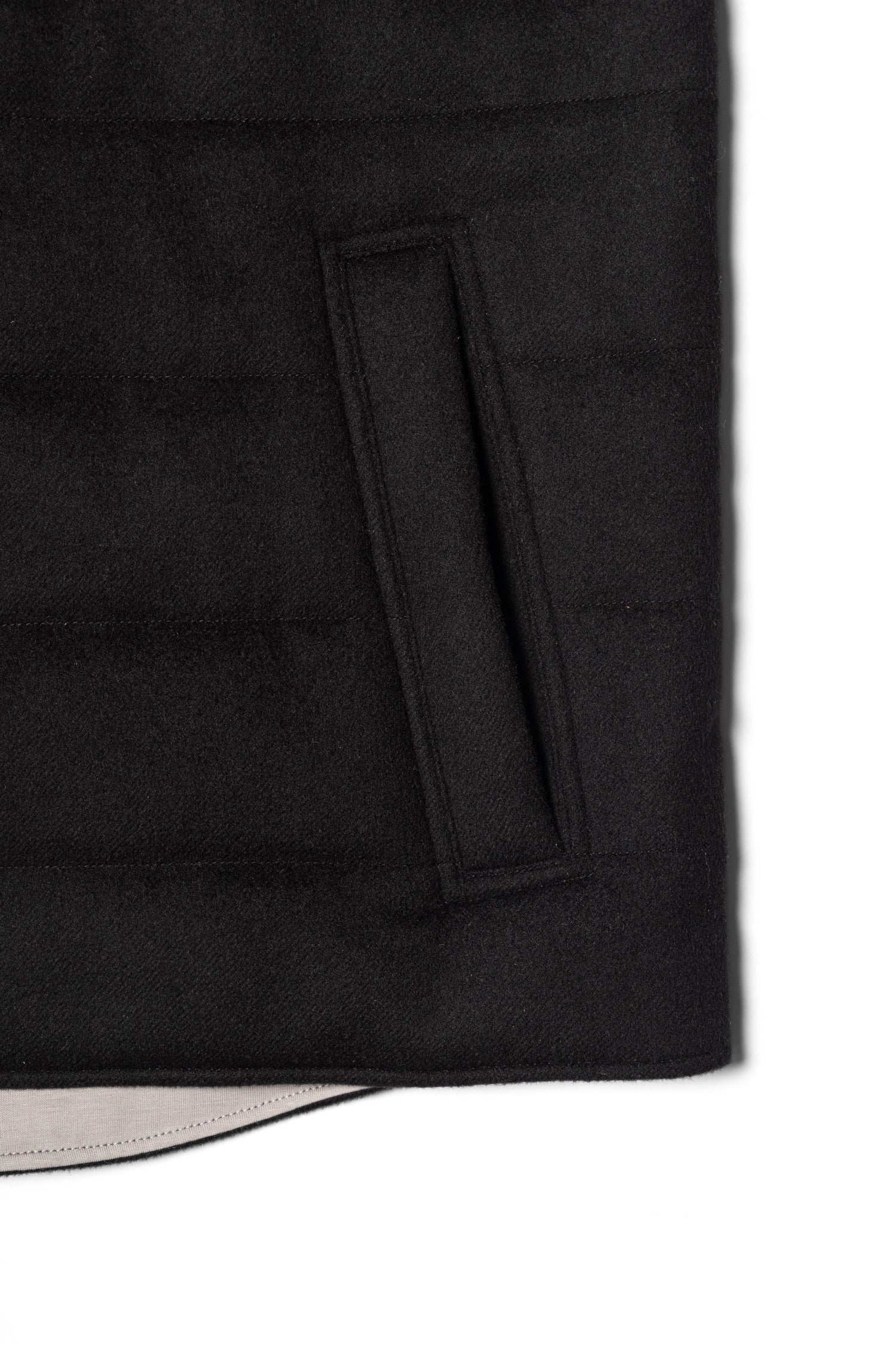 Black Wool Silk Gilet #320