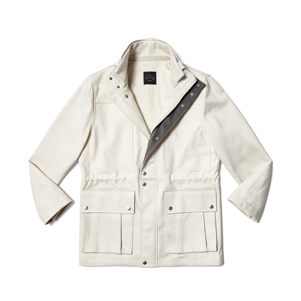 Beige Waterproof Cotton Racing Jacket #370