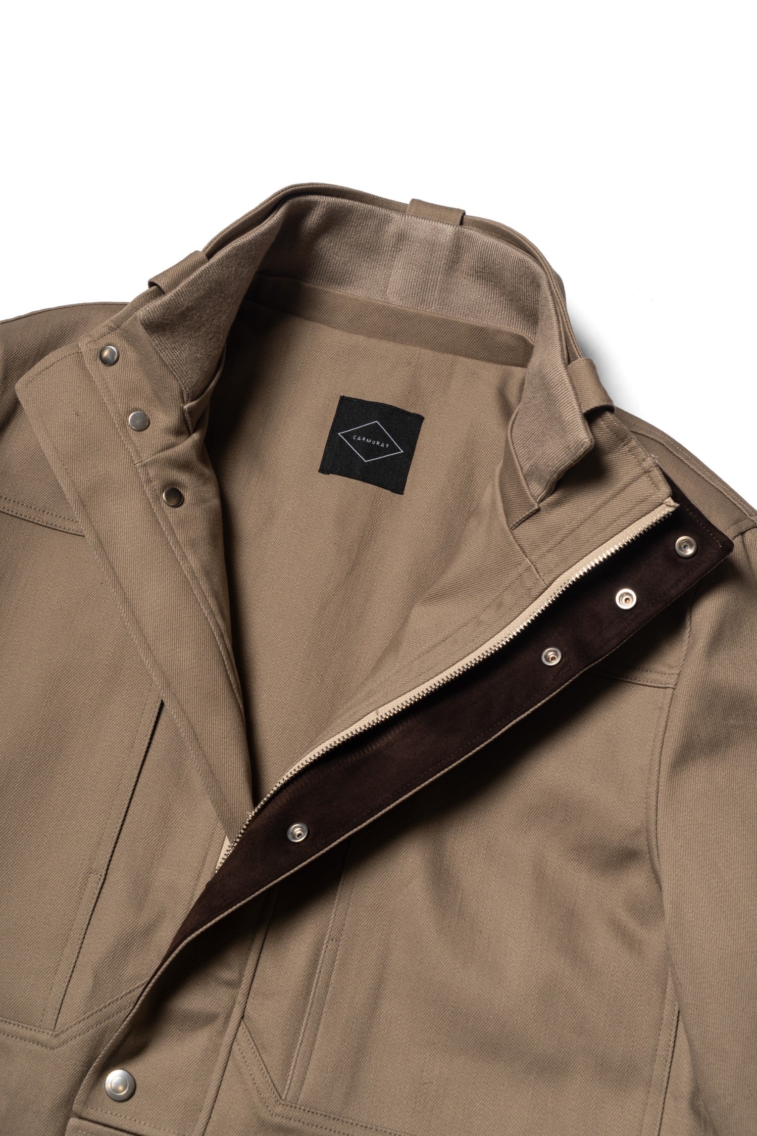 Taupe Waterproof Cotton Racing Jacket #368