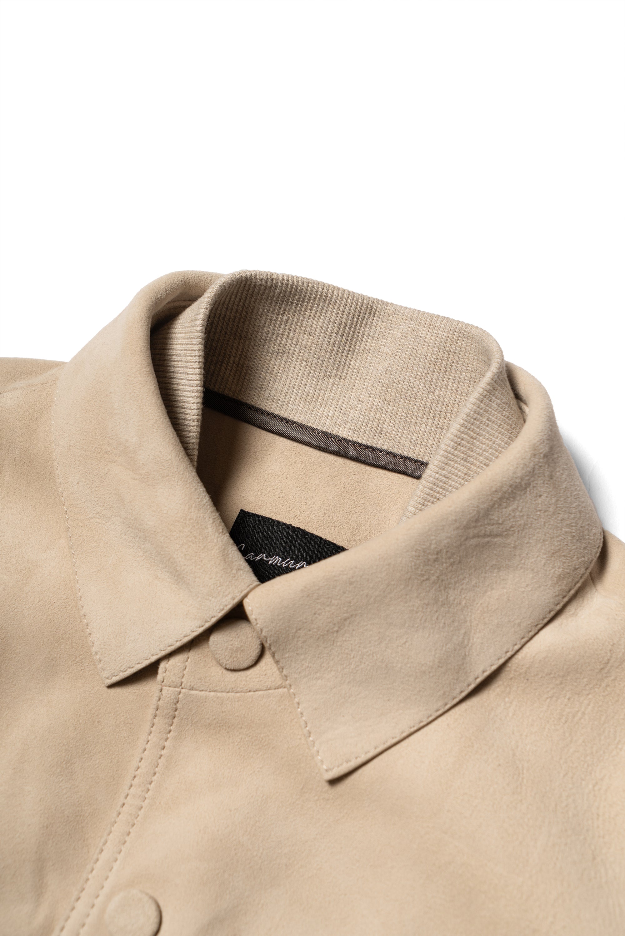 Light Camel Sheepskin Suede Blouson Jacket