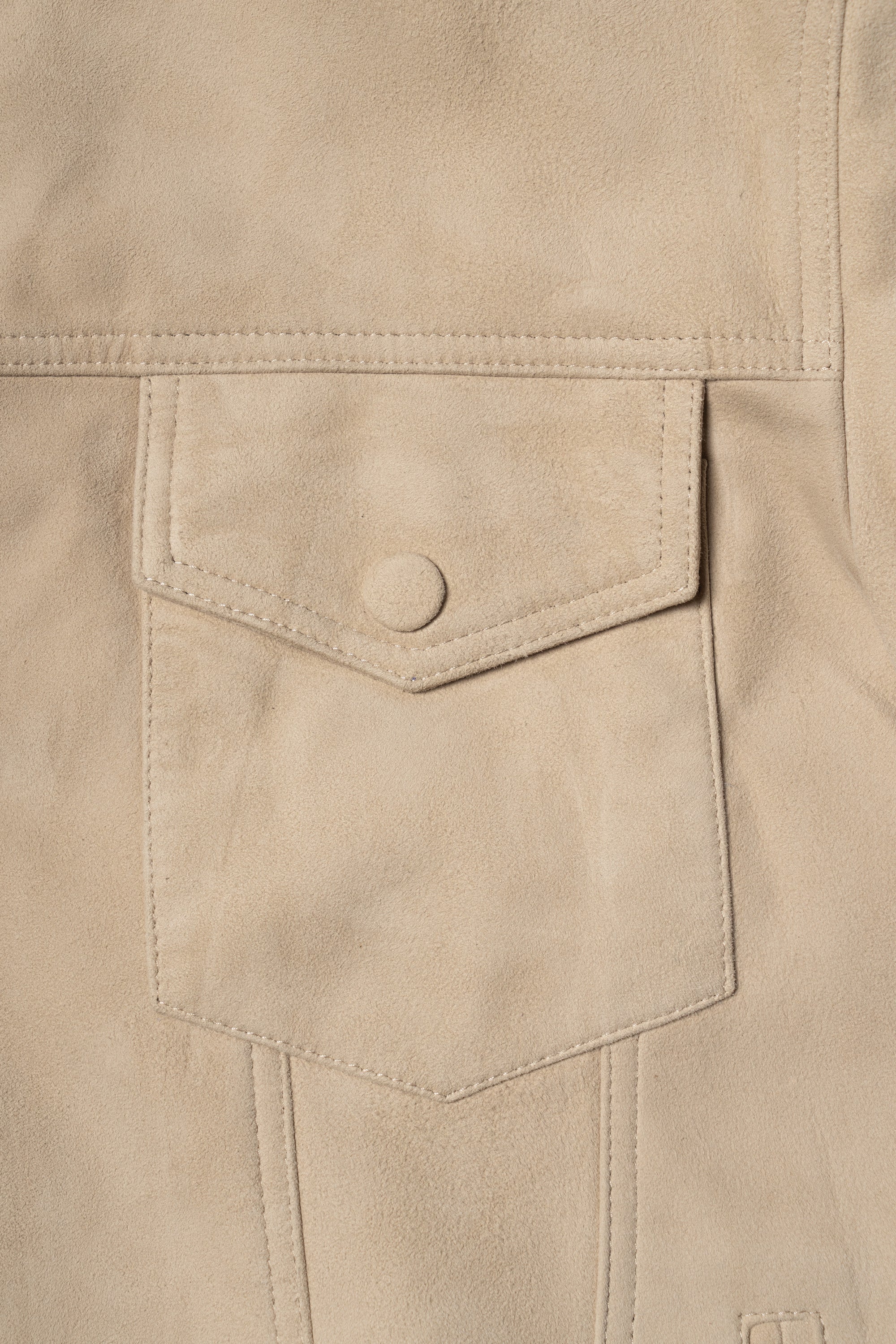 Light Camel Sheepskin Suede Blouson Jacket