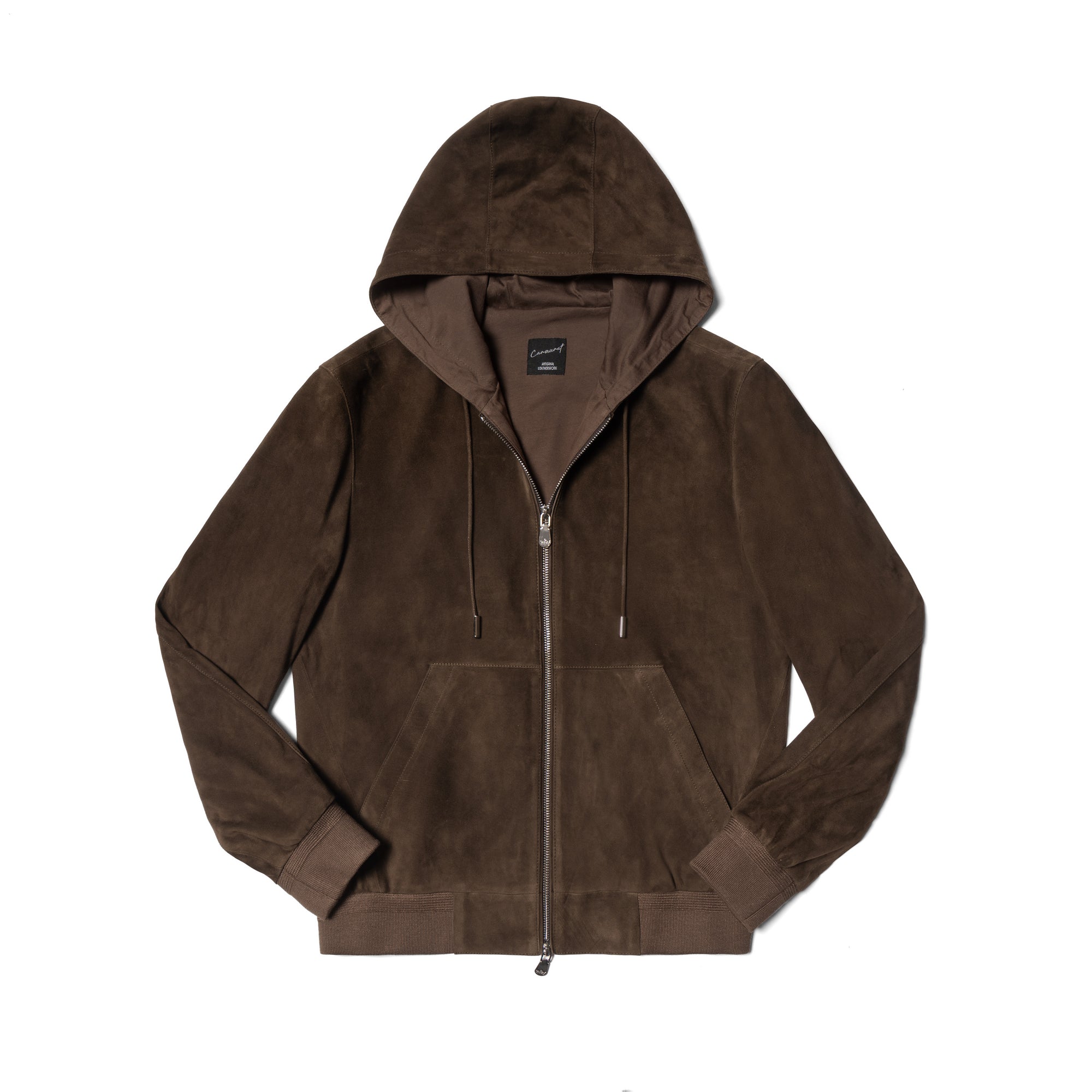 Brown Sheepskin Hooded Jacket