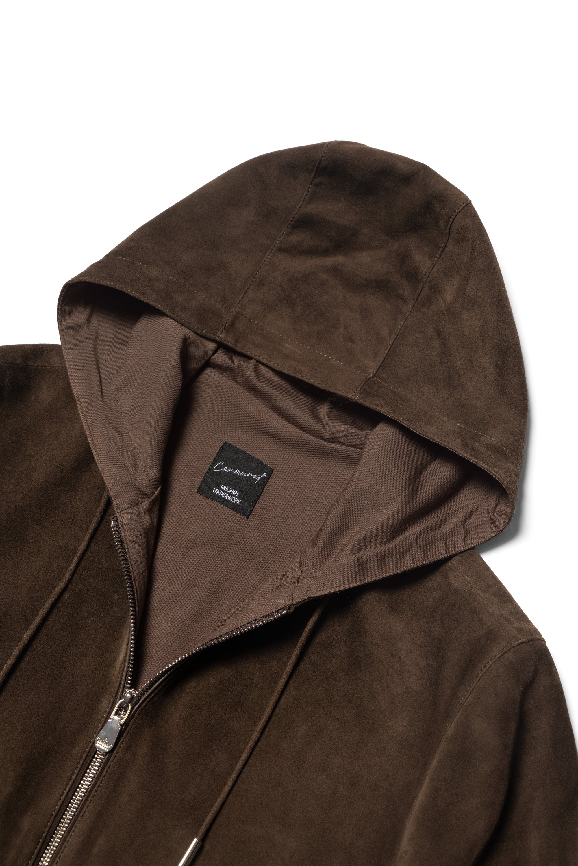 Brown Sheepskin Hooded Jacket