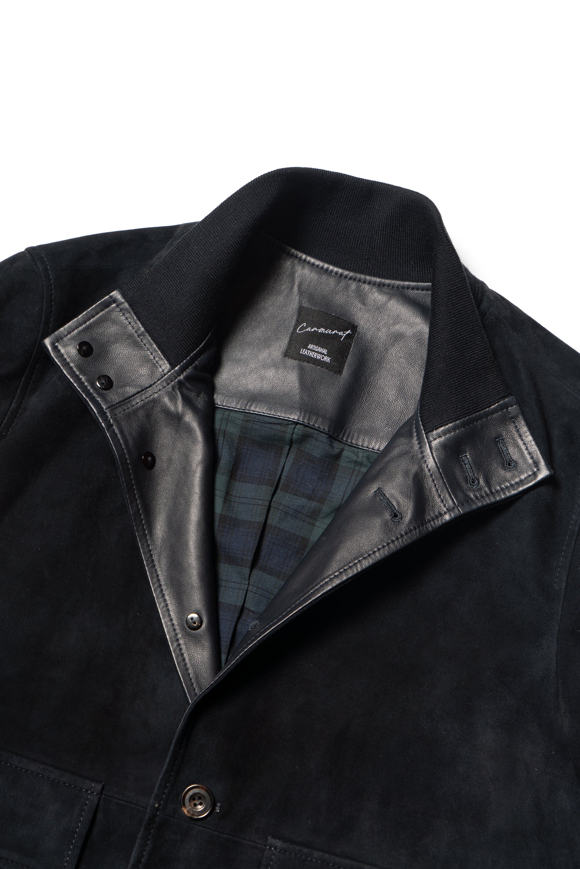 Dark Navy Sheepskin Suede A1 Jacket