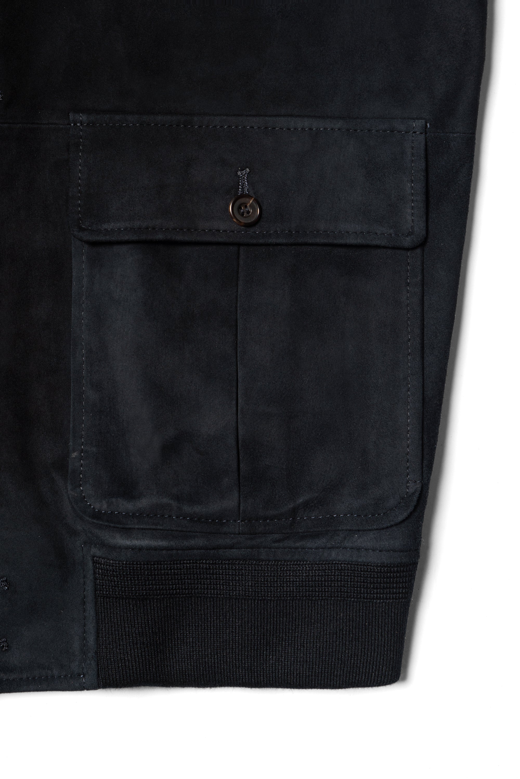Dark Navy Sheepskin Suede A1 Jacket