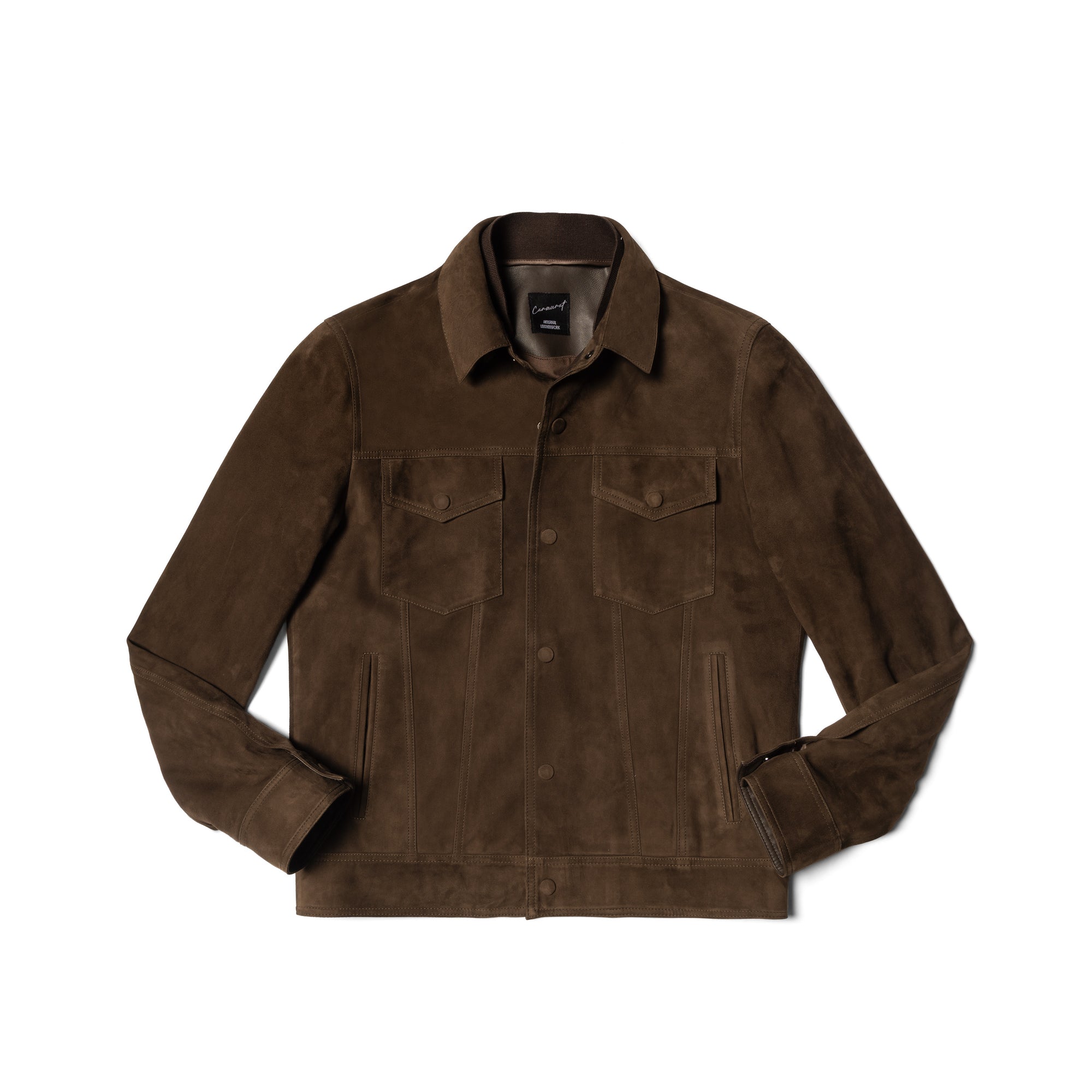 Brown Sheepskin Suede Blouson Jacket