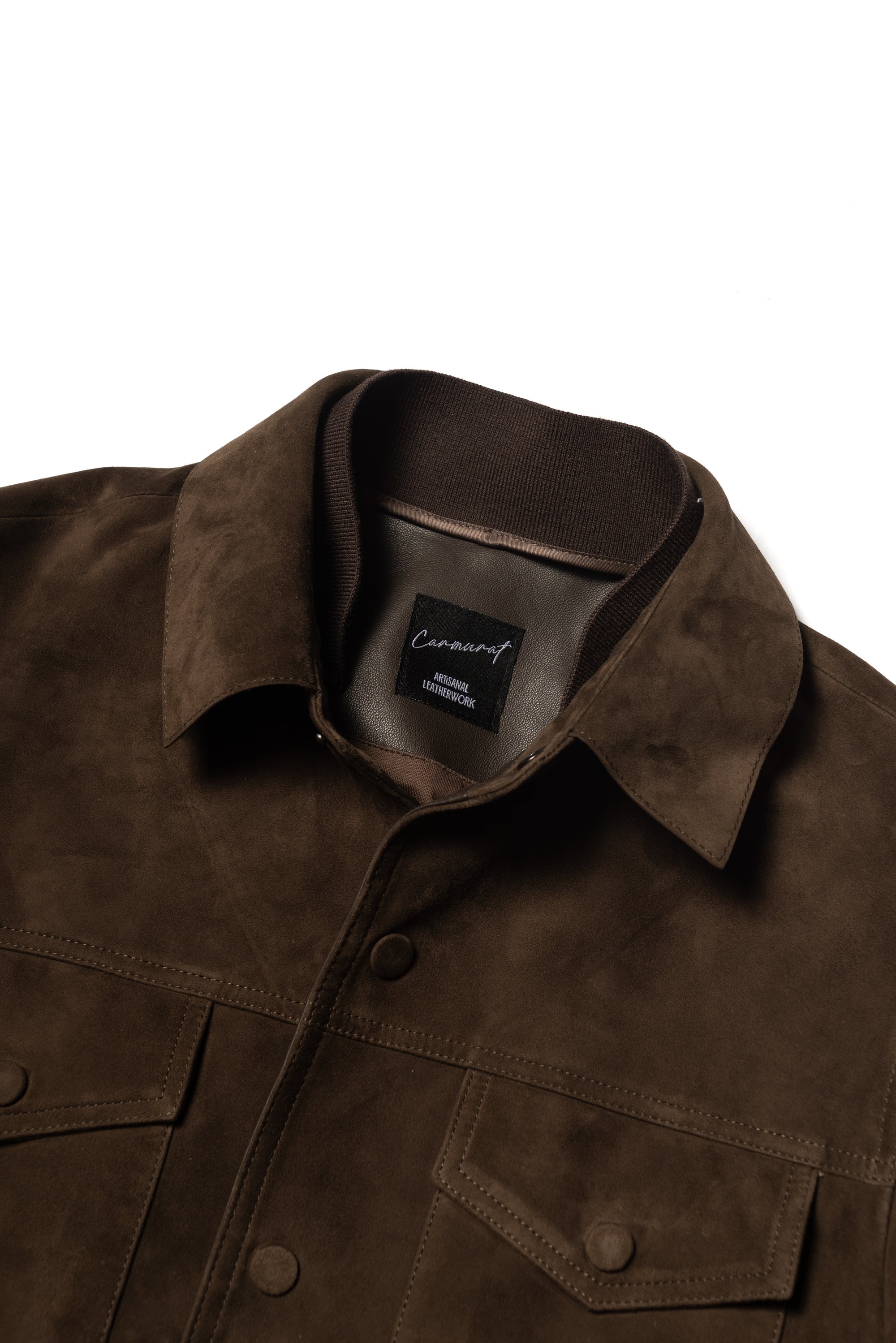 Brown Sheepskin Suede Blouson Jacket