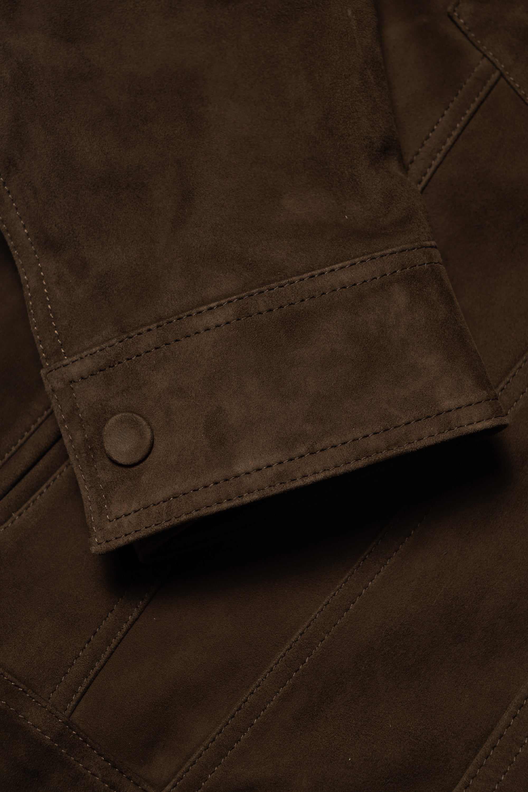 Brown Sheepskin Suede Blouson Jacket