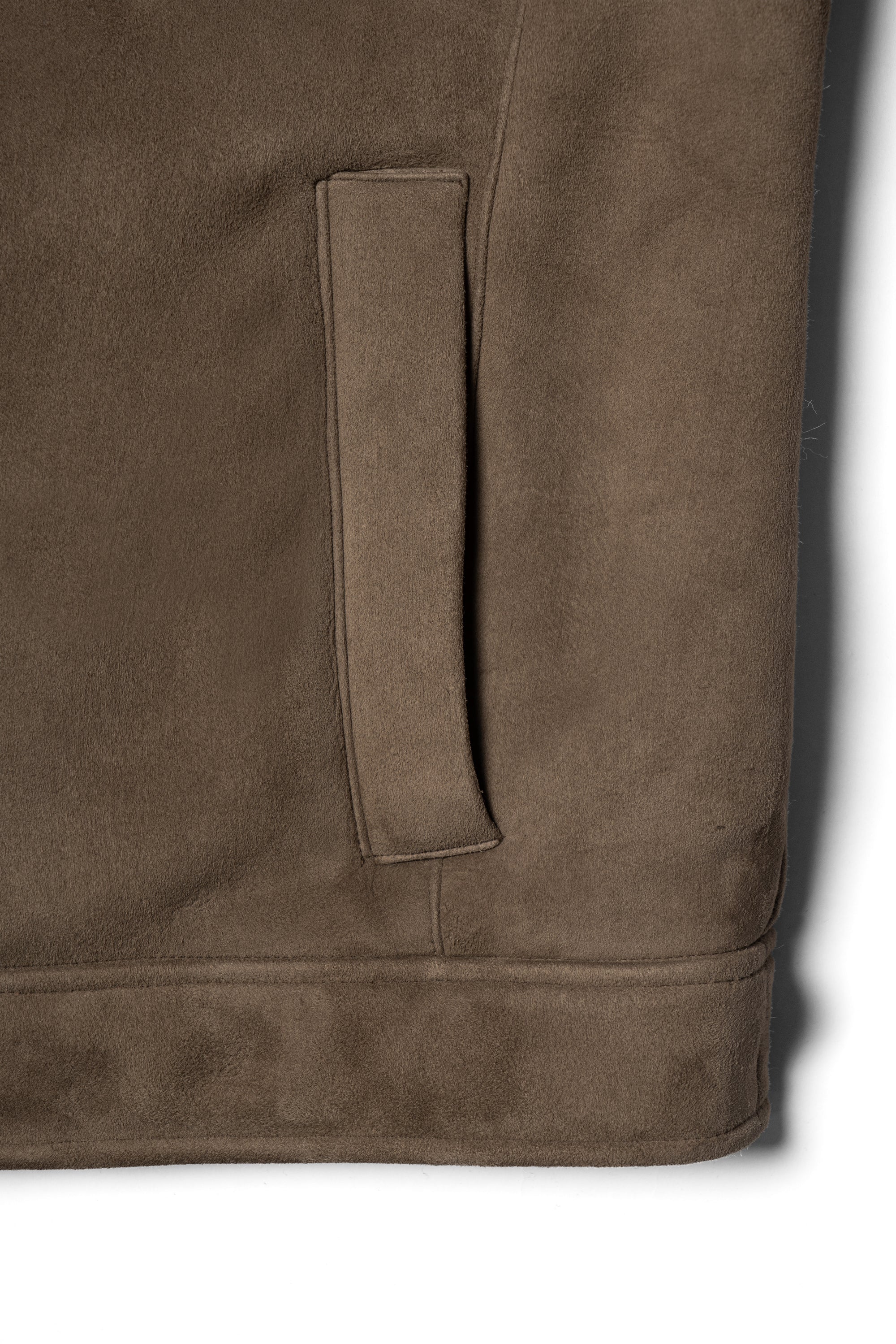 Mocha Lambskin Shearling Peacoat