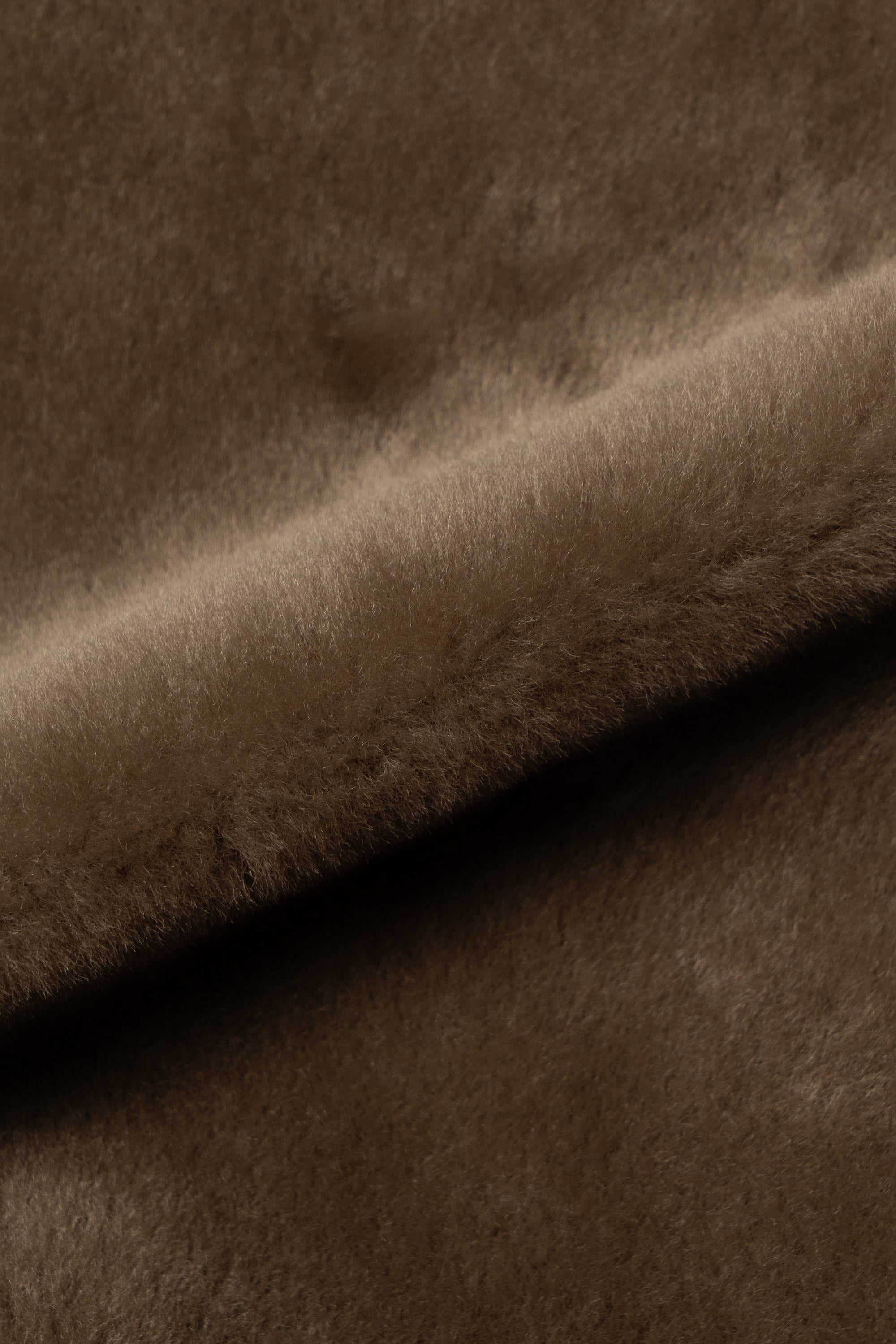 Mocha Lambskin Shearling Peacoat