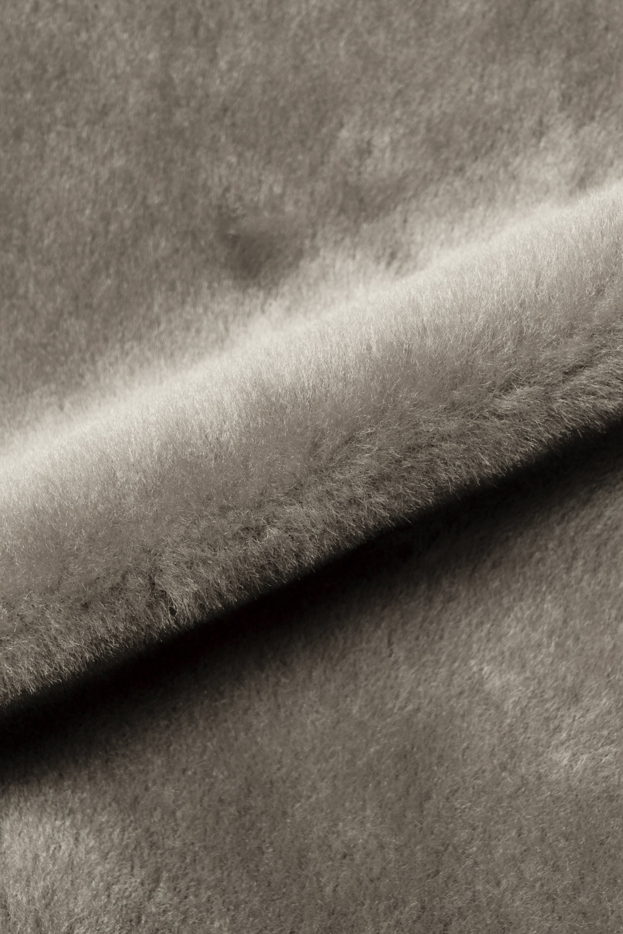 Stone Lambskin Shearling Peacoat