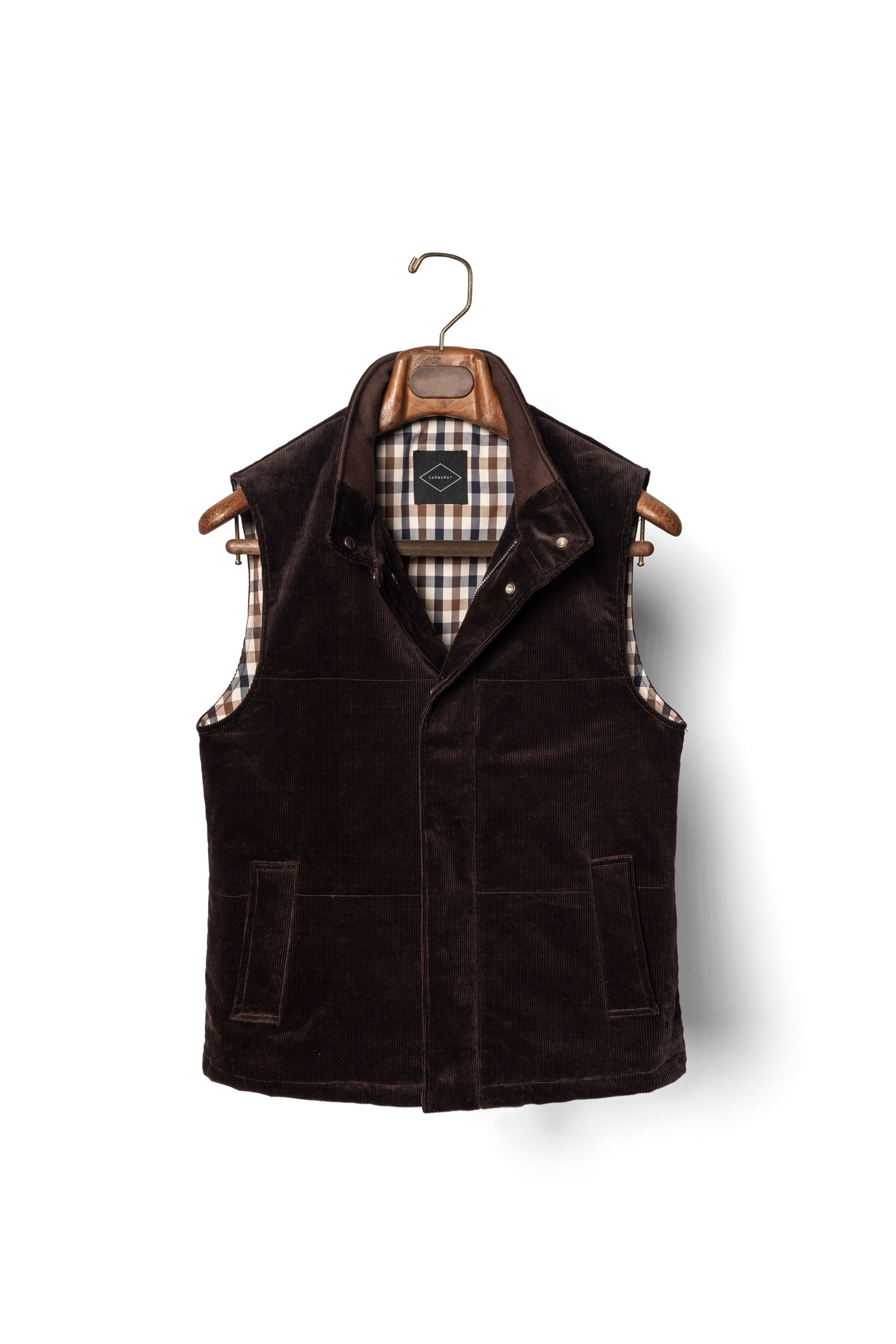 Chocolate Cotton Corduroy Gilet #436