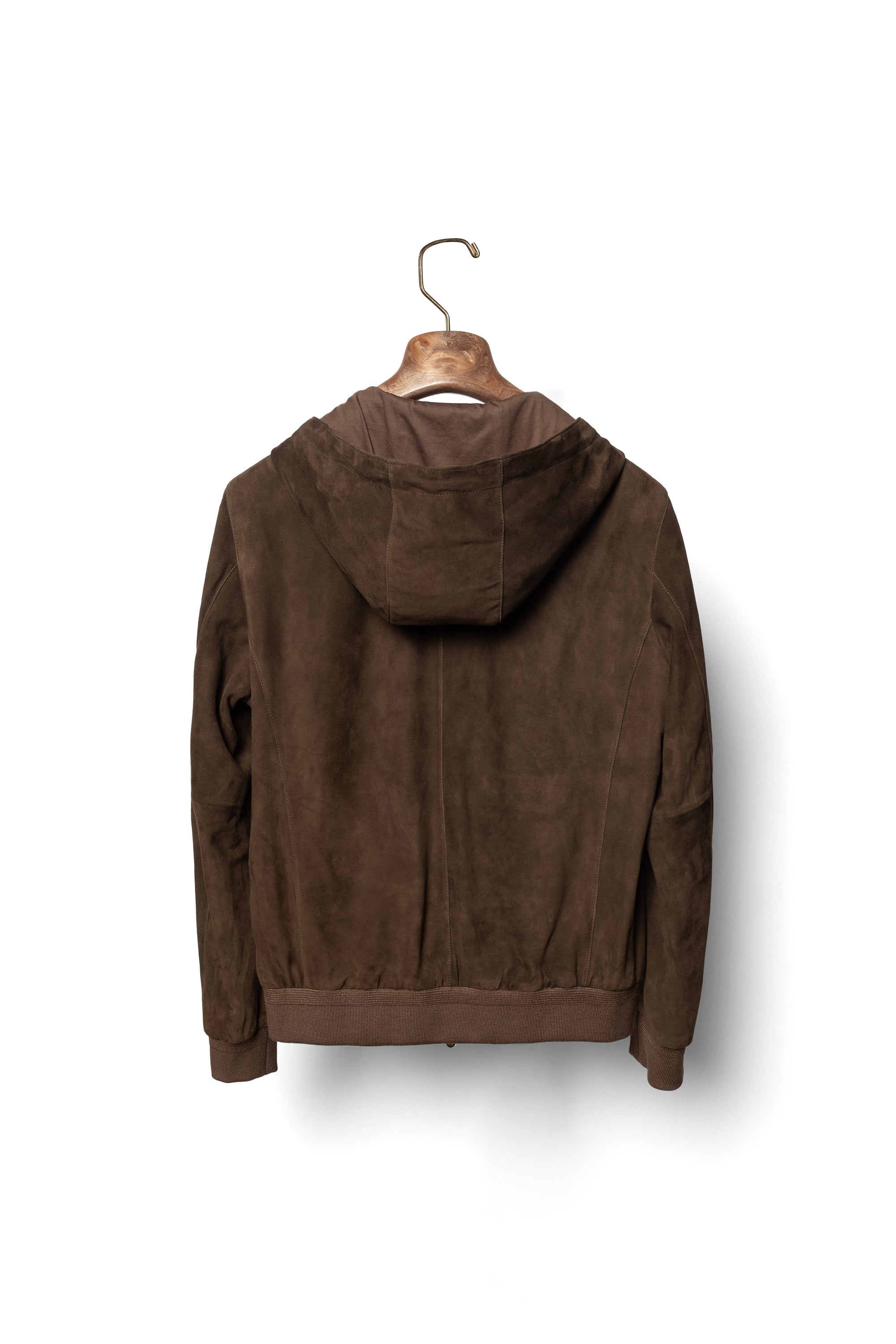 Brown Sheepskin Hooded Jacket
