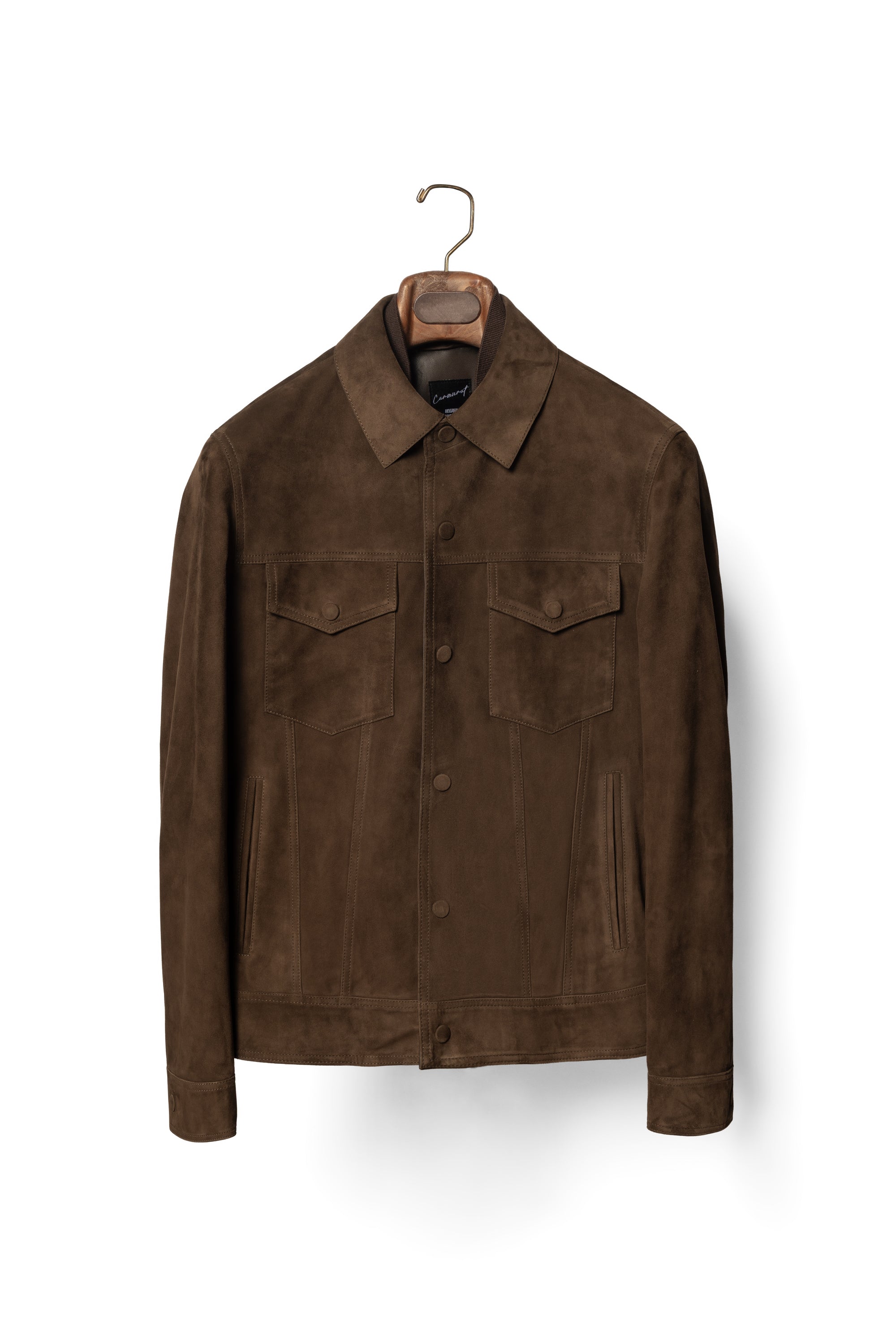 Brown Sheepskin Suede Blouson Jacket