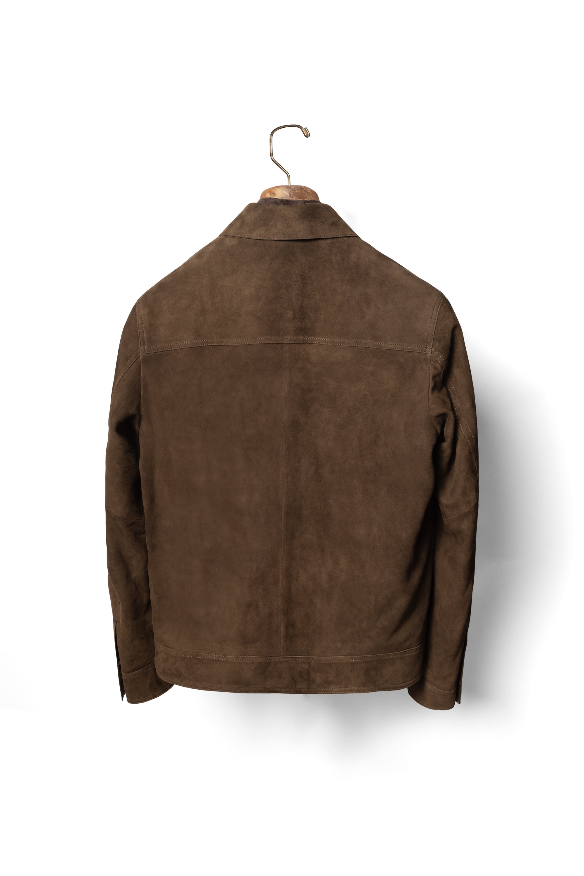 Brown Sheepskin Suede Blouson Jacket