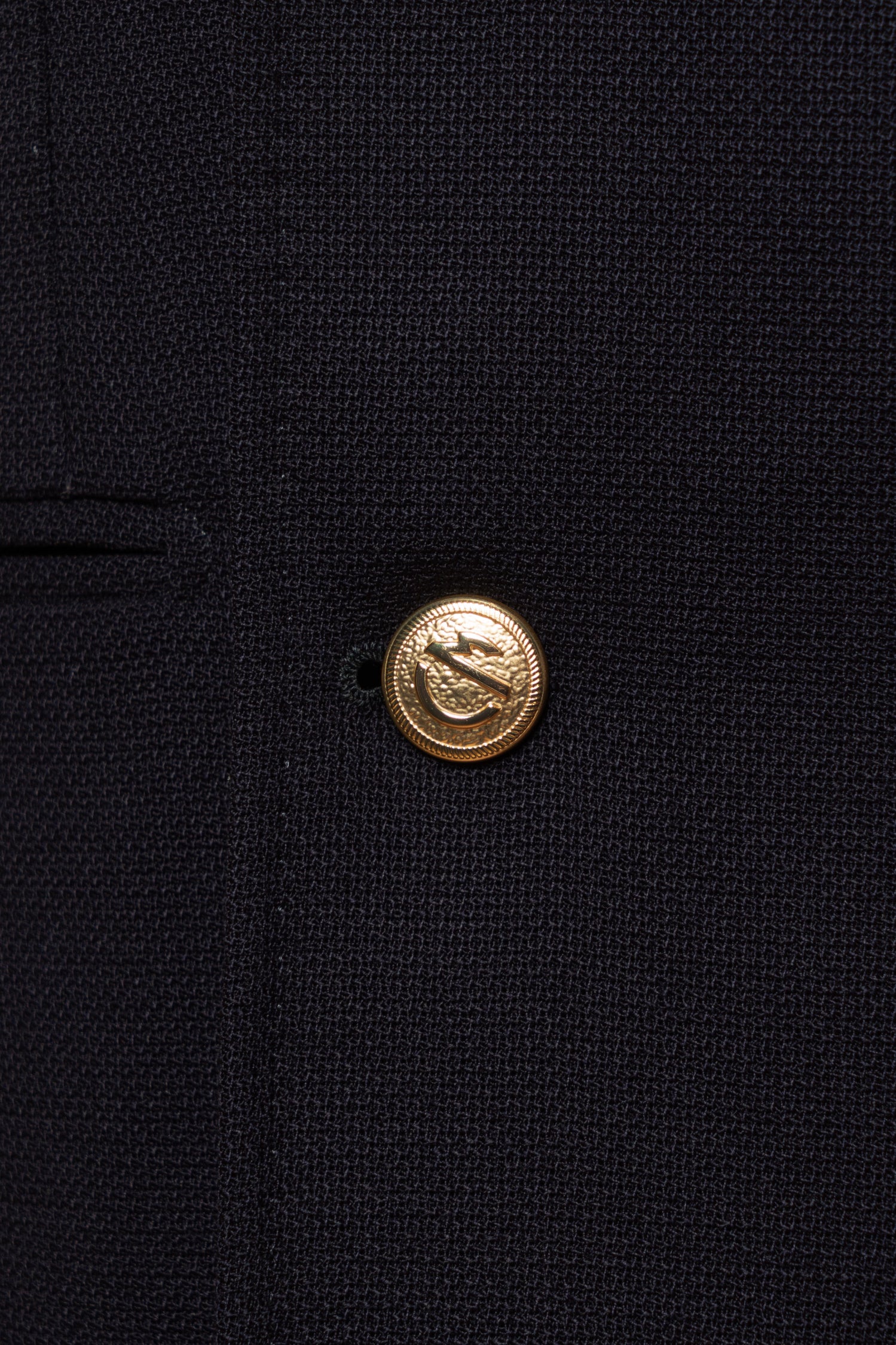 Navy Wool Mock Leno Blazer #468