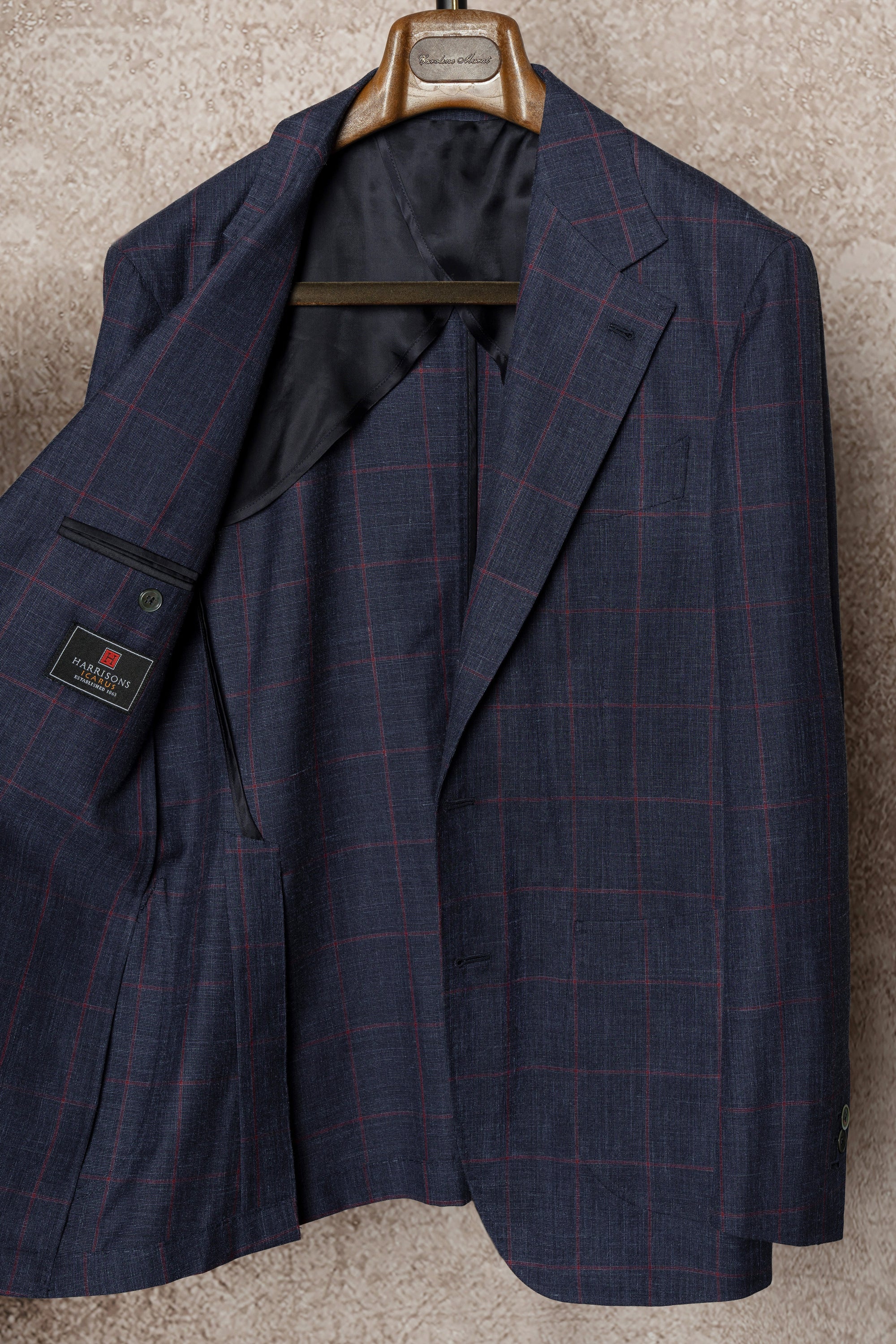 Navy Windowpane Blending Jacket #37