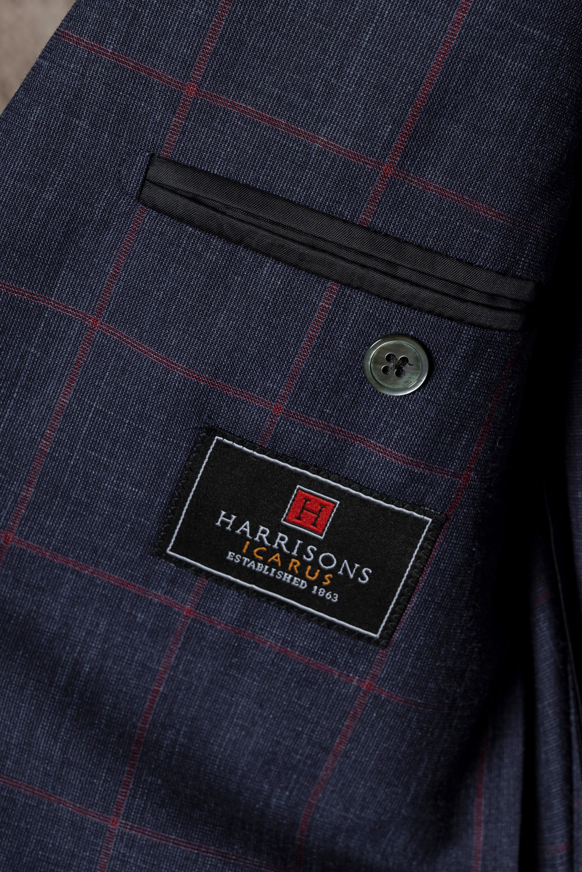 Navy Windowpane Blending Jacket #37